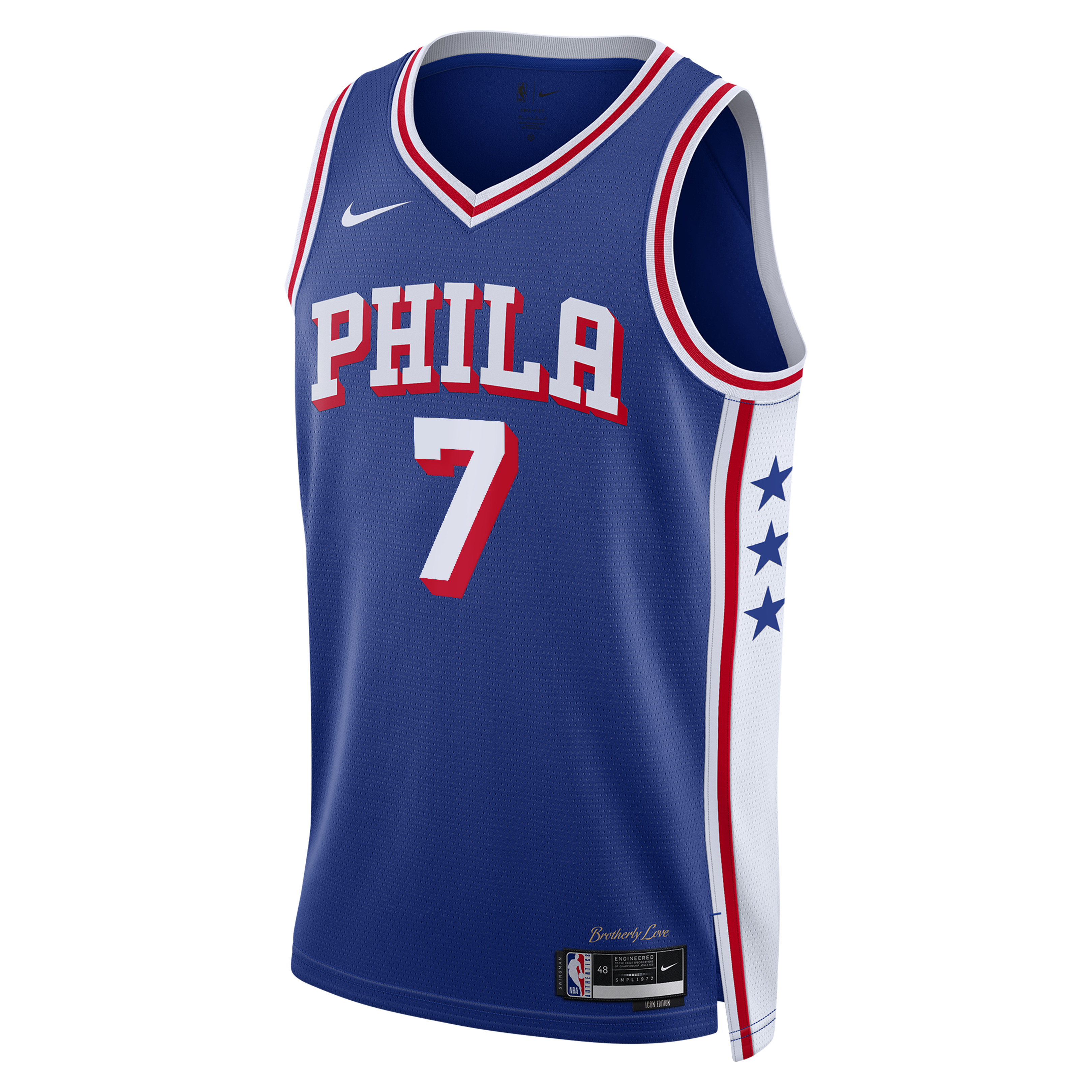 Jaylen Brown Philadelphia 76ers Icon Edition Swingman Jersey - Royal - Youth