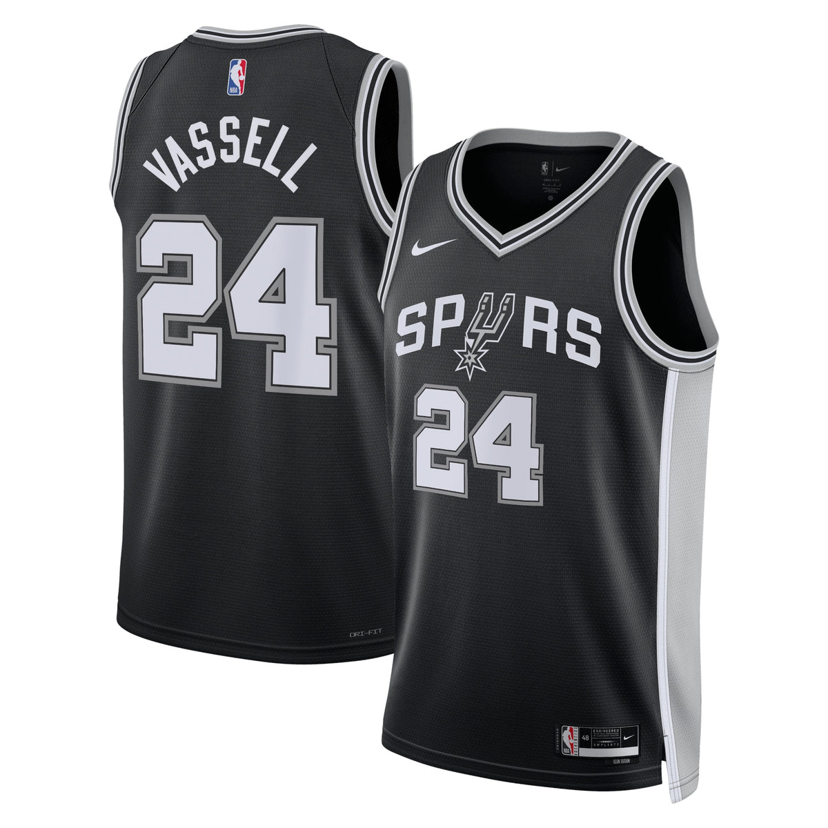 Devin Vassell San Antonio Spurs Icon Edition Swingman Jersey - Black - Unisex