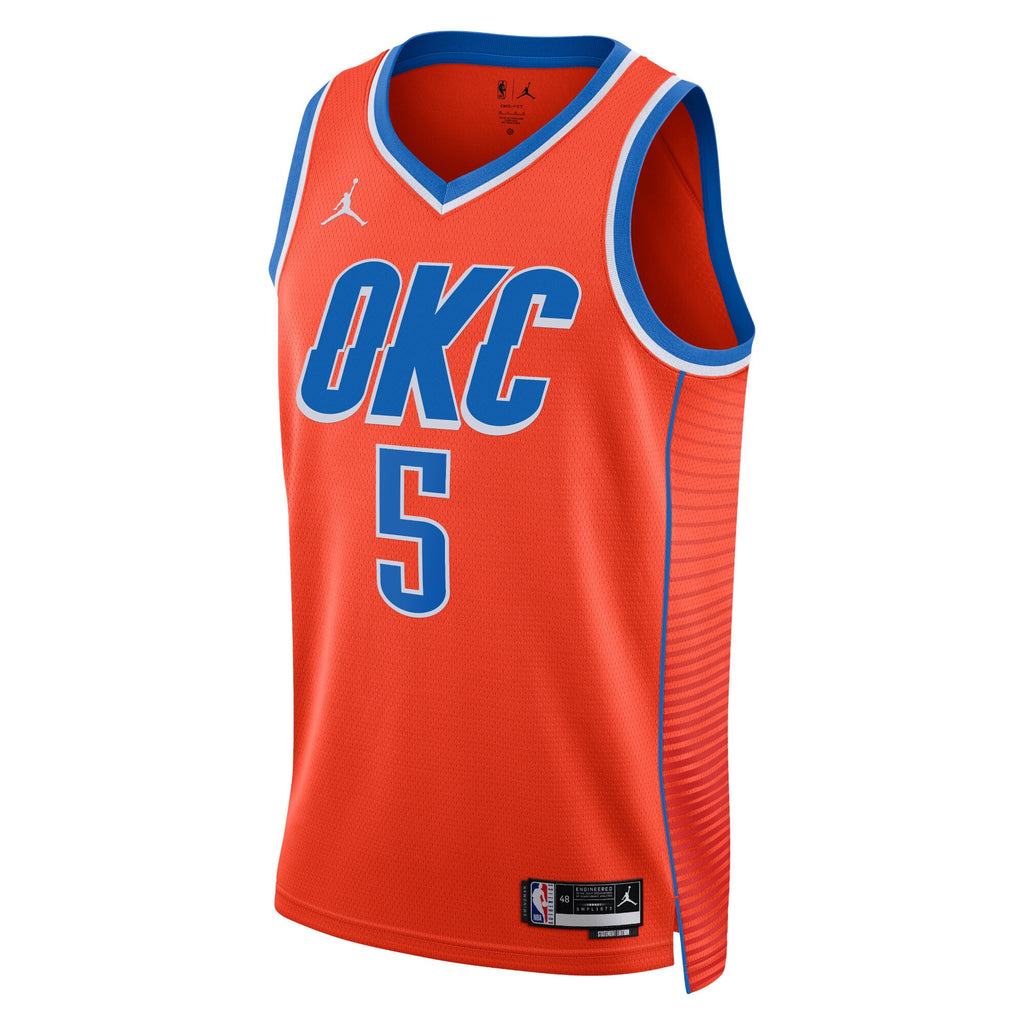 Luguentz Dort Oklahoma City Thunder Statement Edition Swingman Jersey - Orange - Unisex