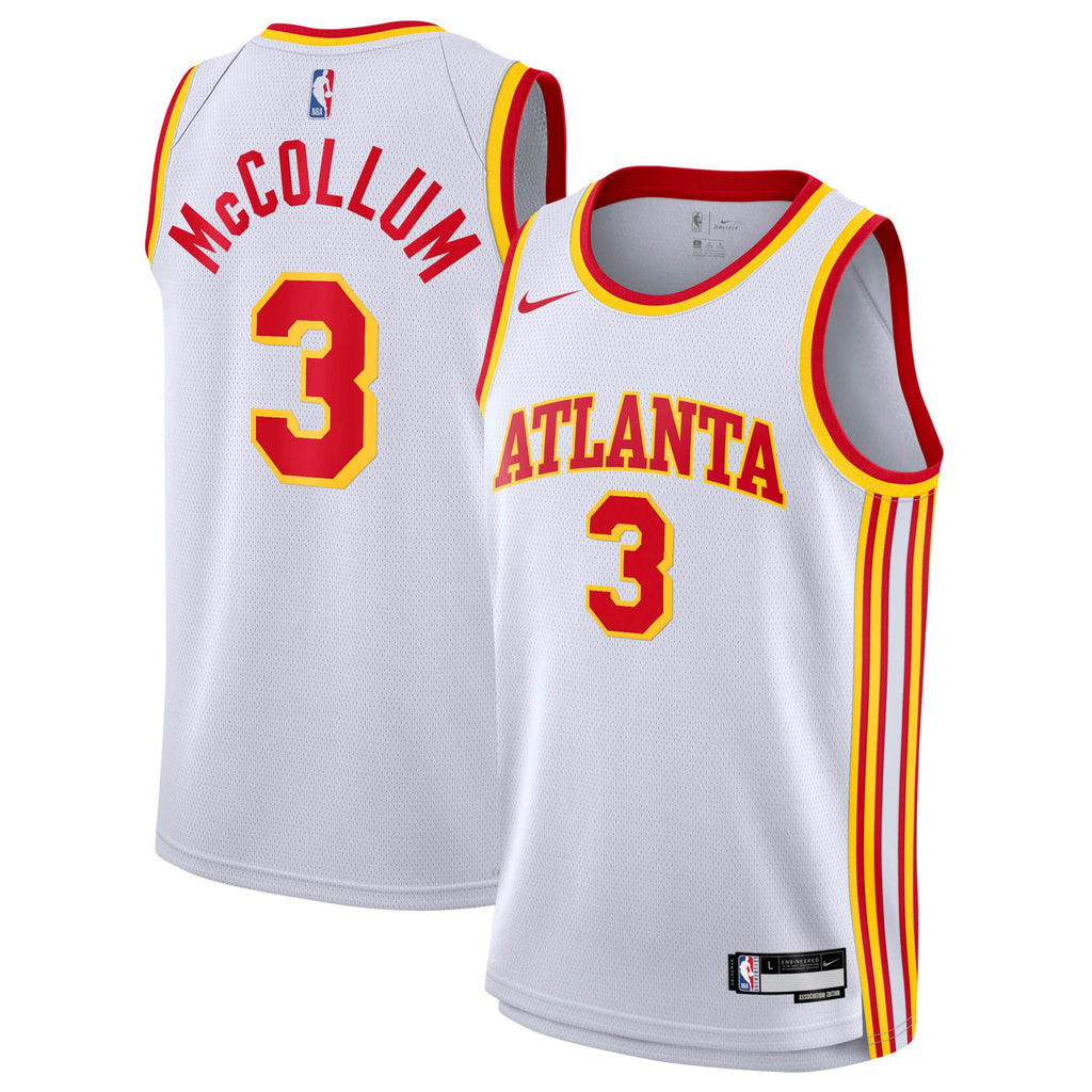 CJ McCollum Atlanta Hawks Association Edition Swingman Jersey - White - Youth
