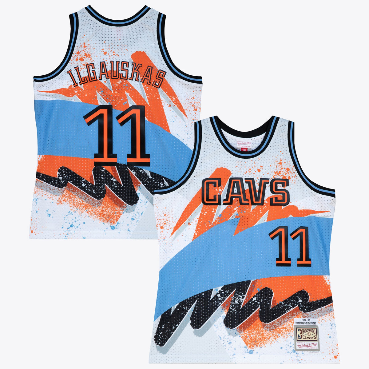 Zydrunas Ilgauskas Cleveland Cavaliers 1997 Hyper Hoops Swingman Jersey - White