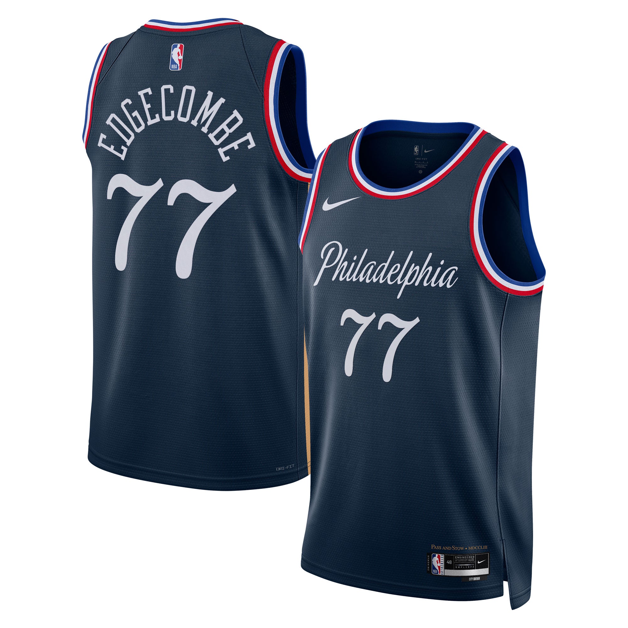 VJ Edgecombe Philadelphia 76ers 2025/26 City Edition Swingman Jersey - Navy - Unisex