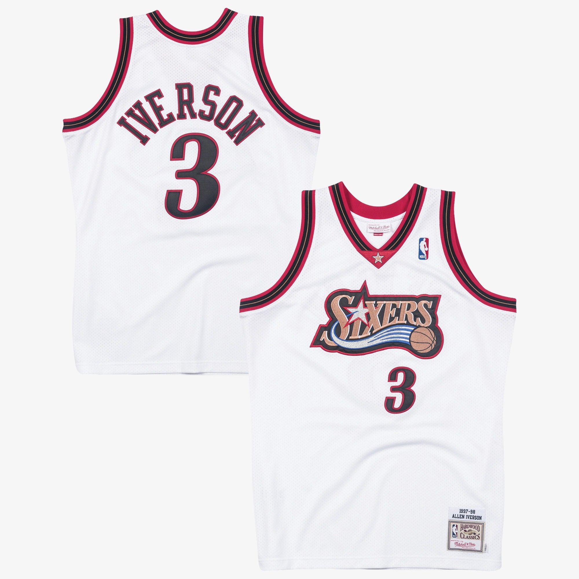 Allen Iverson Philadelphia 76ers 1997 Authentic Jersey - White