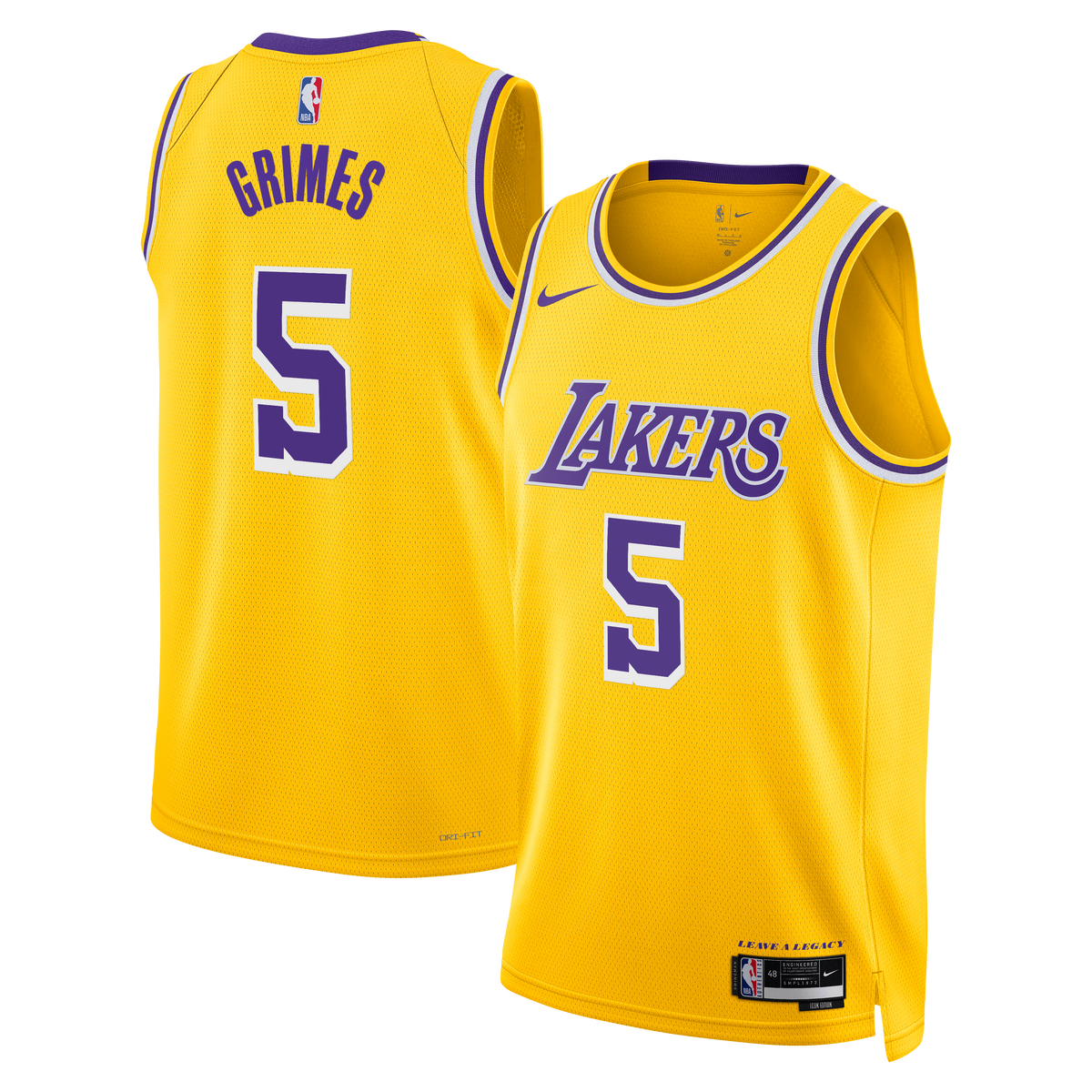 Quentin Grimes Los Angeles Lakers Icon Edition Swingman Jersey - Gold - Unisex