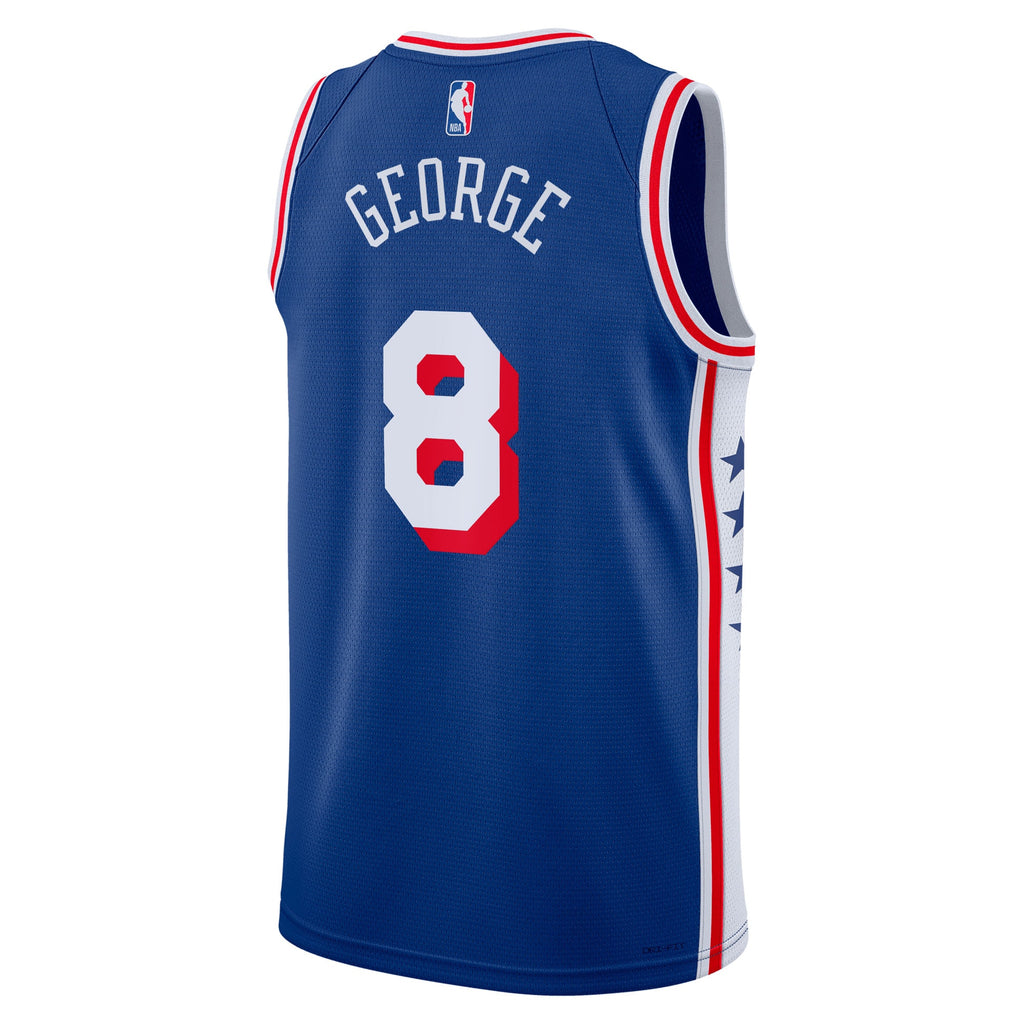 Paul George Philadelphia 76ers Icon Edition Swingman Jersey - Royal - Unisex