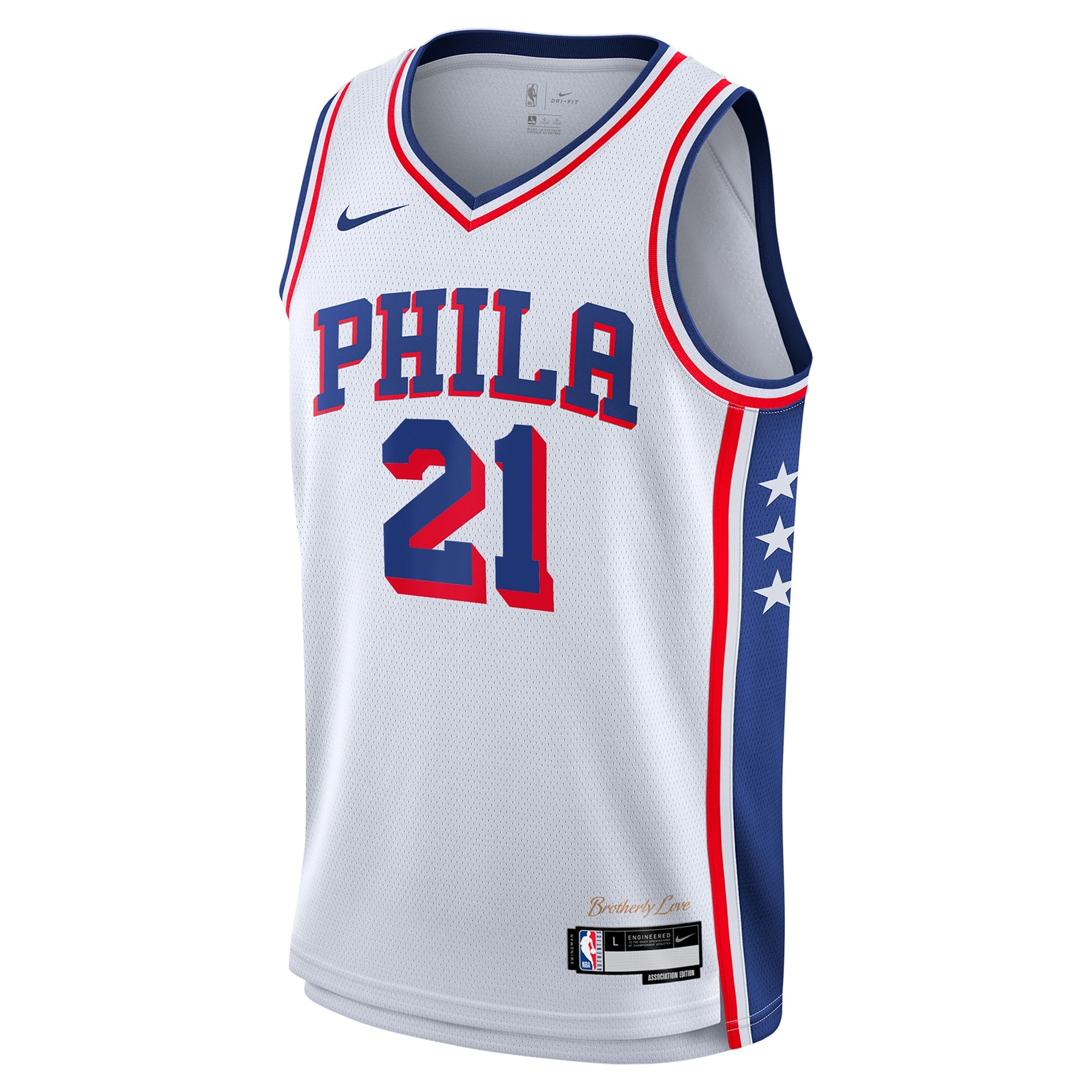 Joel Embiid Philadelphia 76ers Association Edition Swingman Jersey - White - Youth