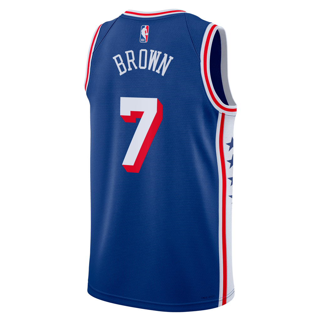 Jaylen Brown Philadelphia 76ers Icon Edition Swingman Jersey - Royal - Youth