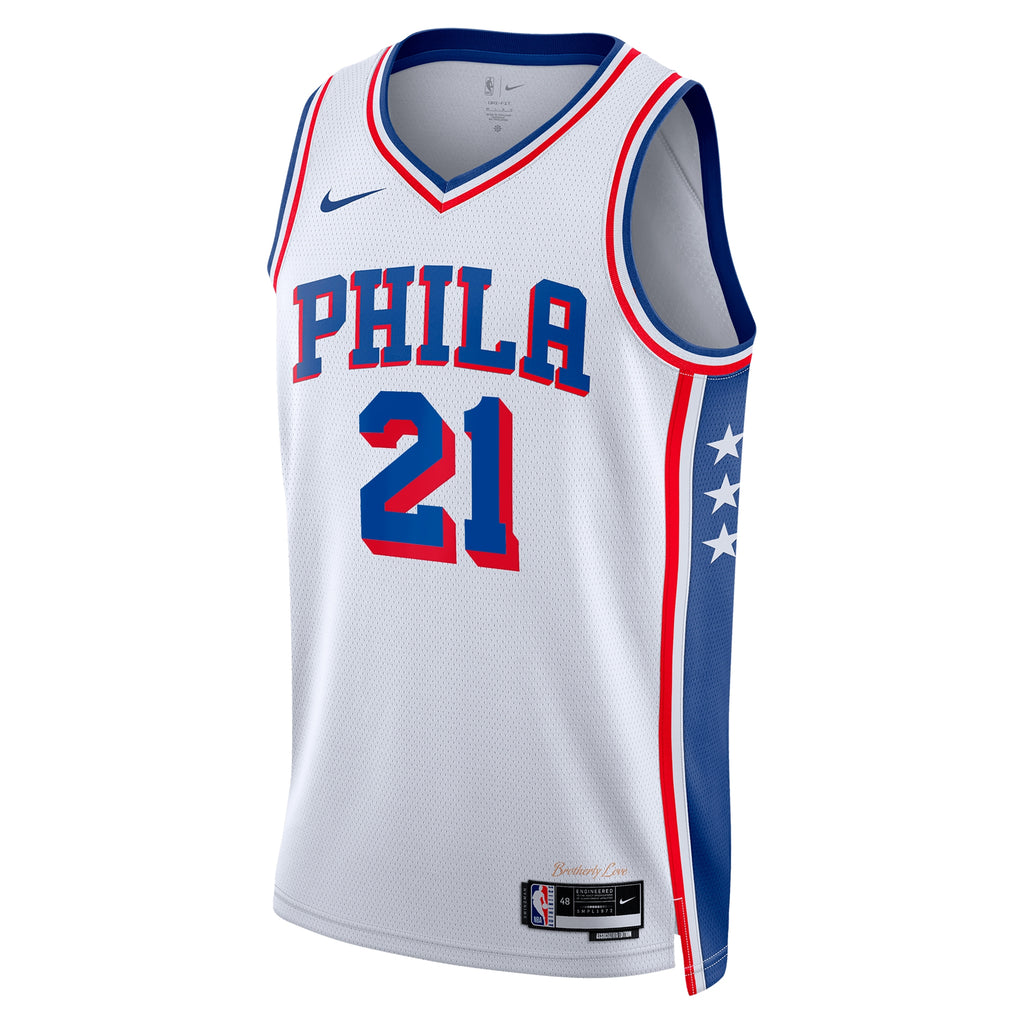 Joel Embiid Philadelphia 76ers Association Edition Swingman Jersey - White - Unisex