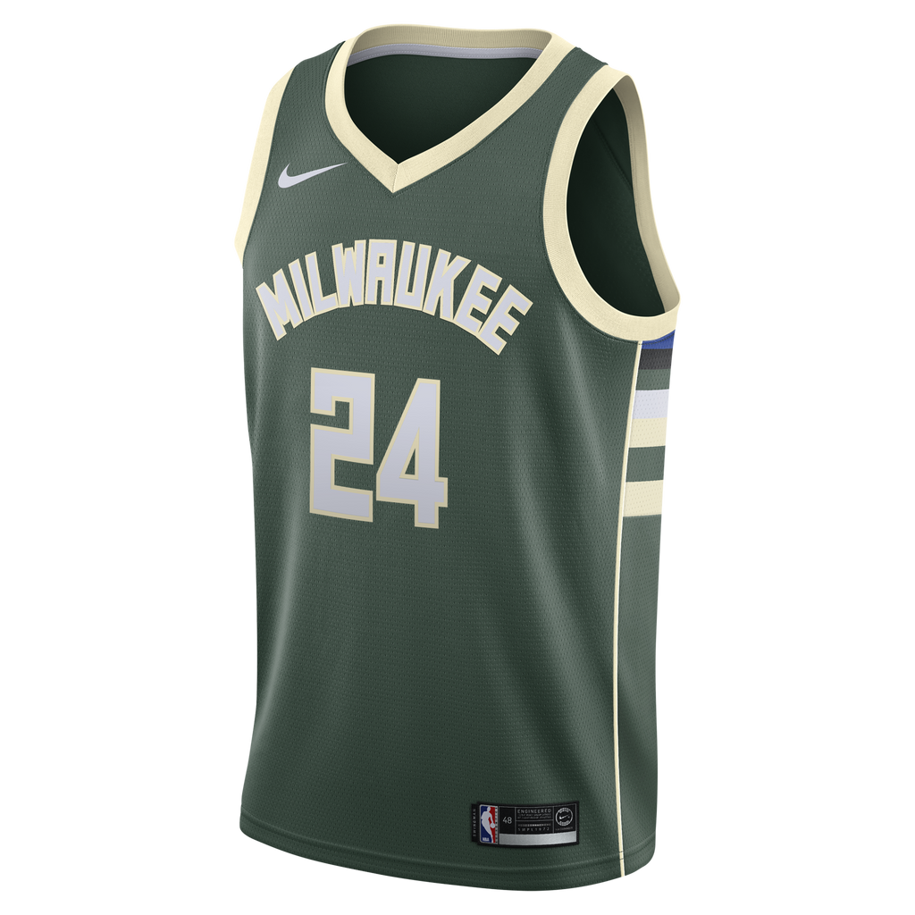 Jaime Jaquez Jr. Milwaukee Bucks Icon Edition Swingman Jersey - Hunter Green - Youth
