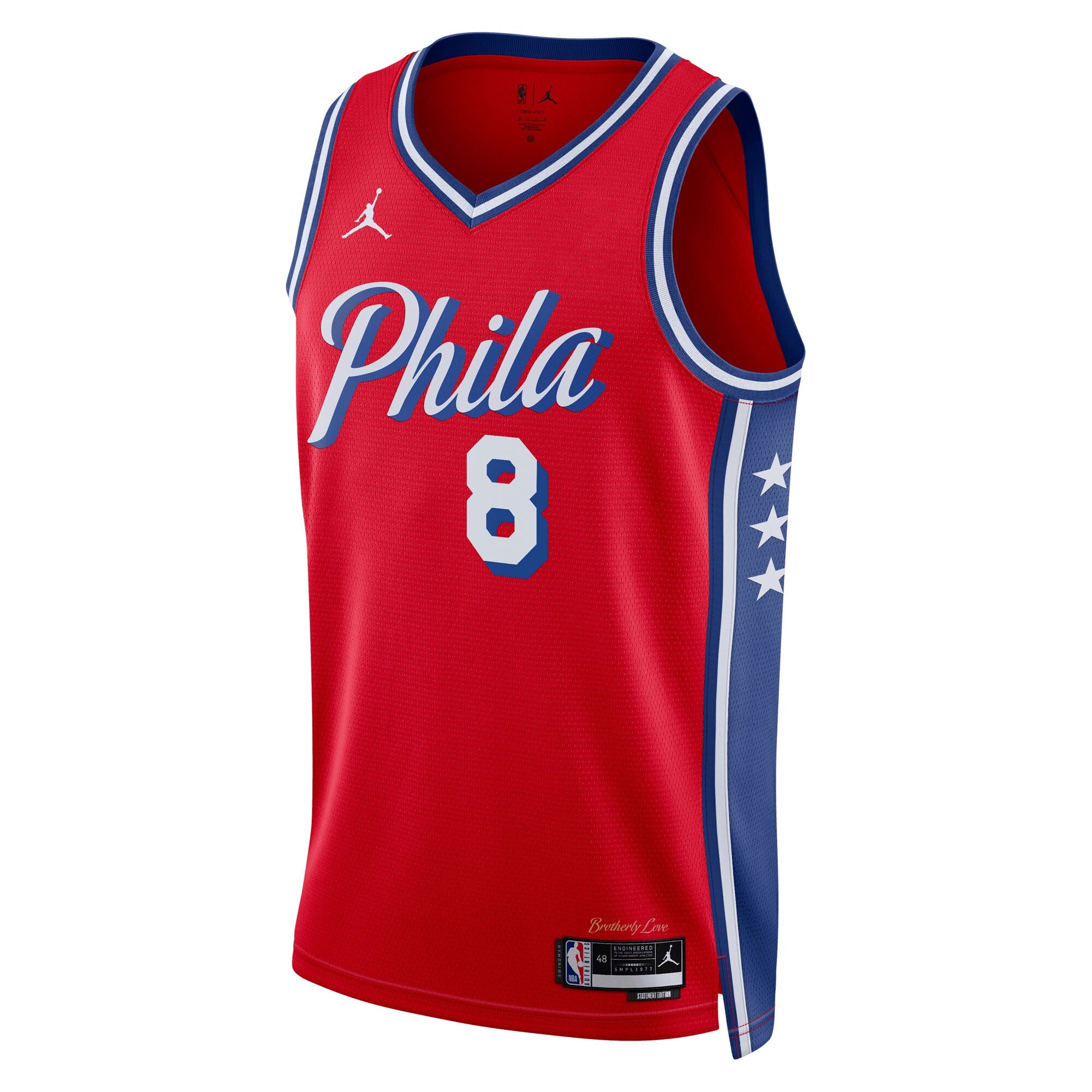 Paul George Philadelphia 76ers Statement Edition Swingman Jersey - Red - Unisex