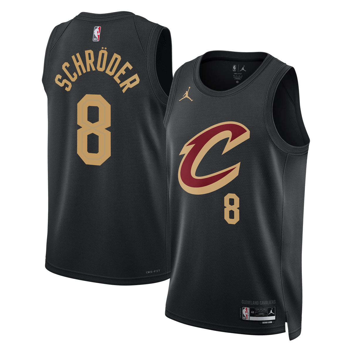 Dennis Schröder Cleveland Cavaliers Statement Edition Swingman Jersey - Black - Unisex