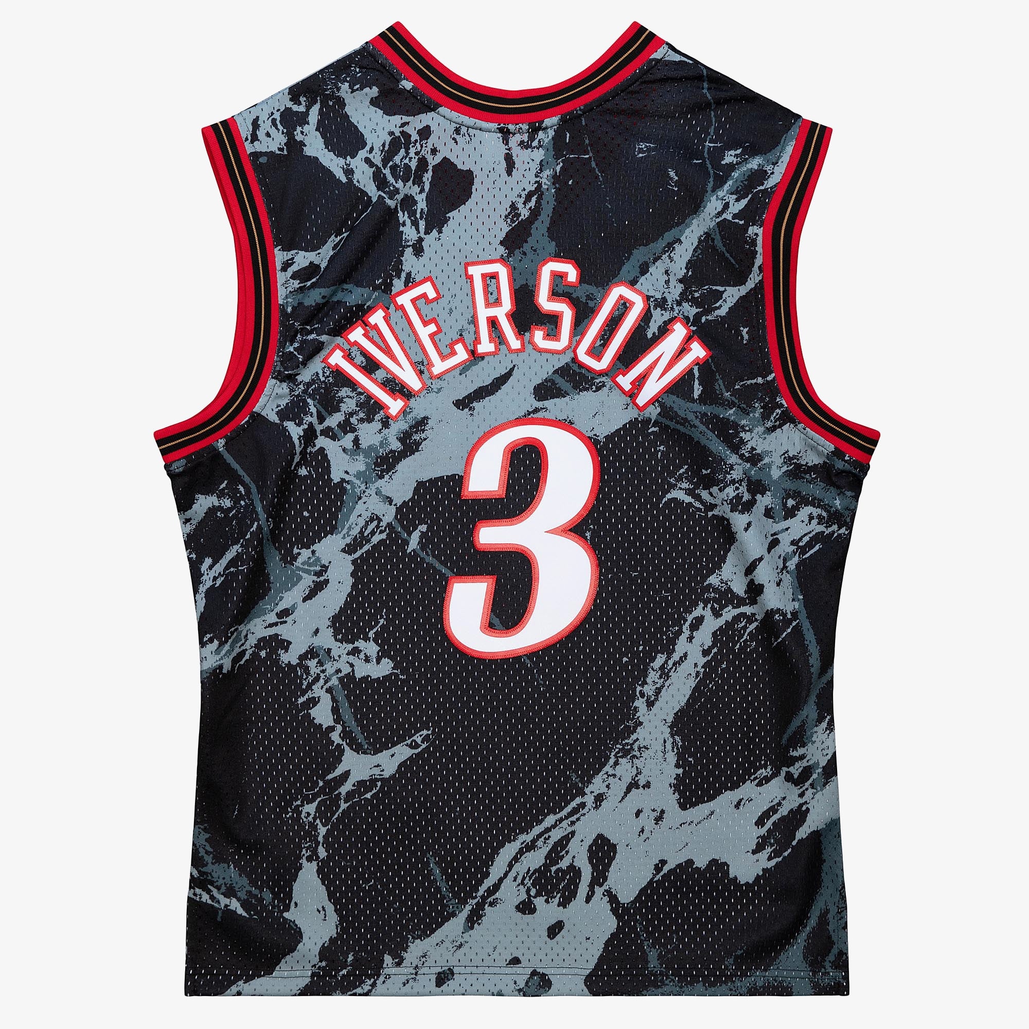 Allen Iverson Philadelphia 76ers 2000 Team Marble Swingman Jersey - Black