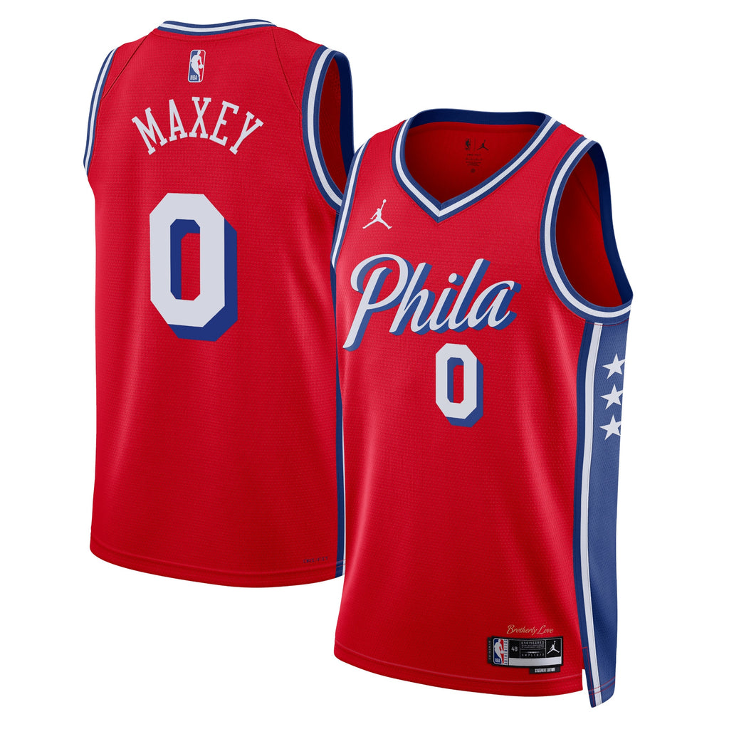 Tyrese Maxey Philadelphia 76ers Statement Edition Swingman Jersey - Red - Unisex