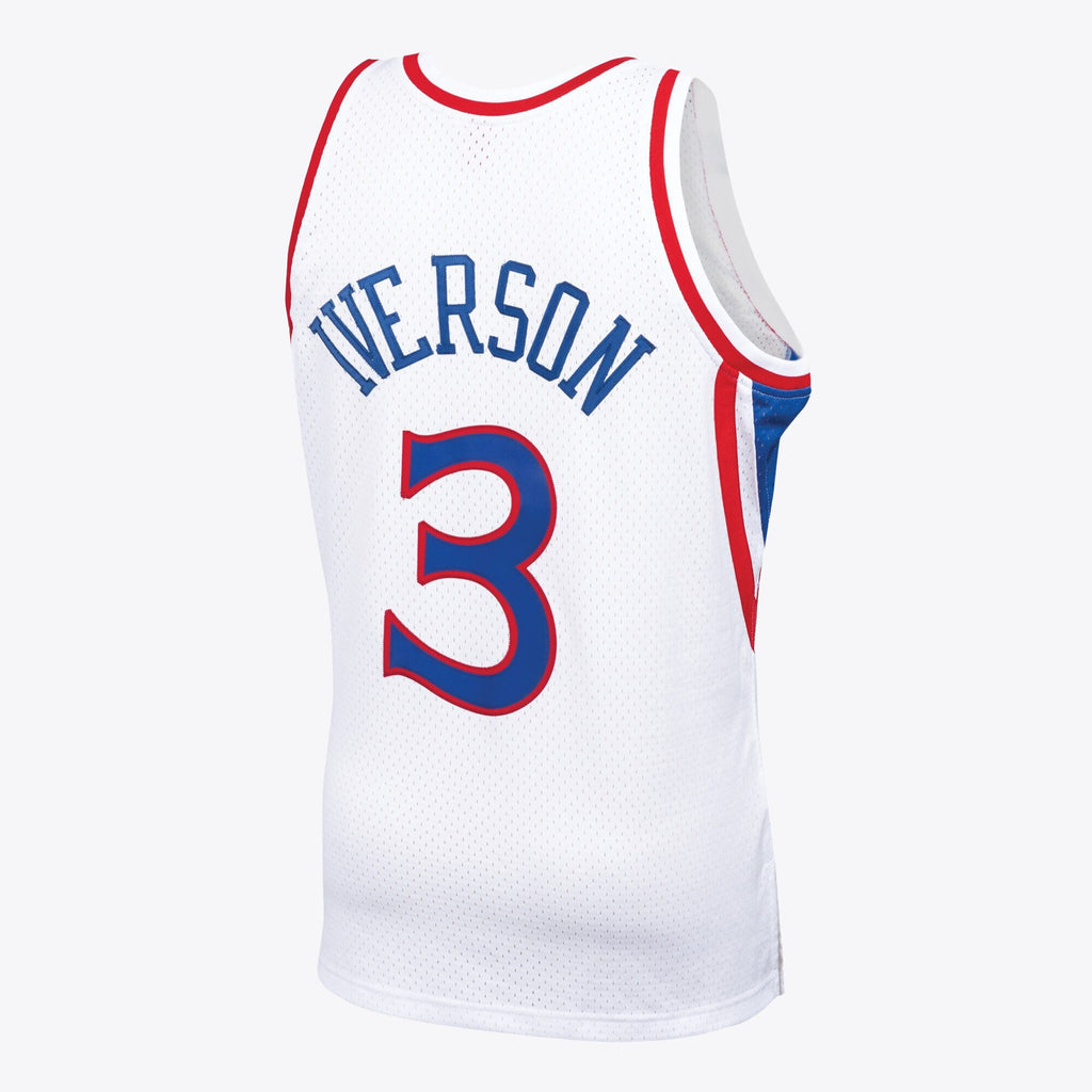 Allen Iverson Philadelphia 76ers 1996 Swingman Jersey - White - Mens