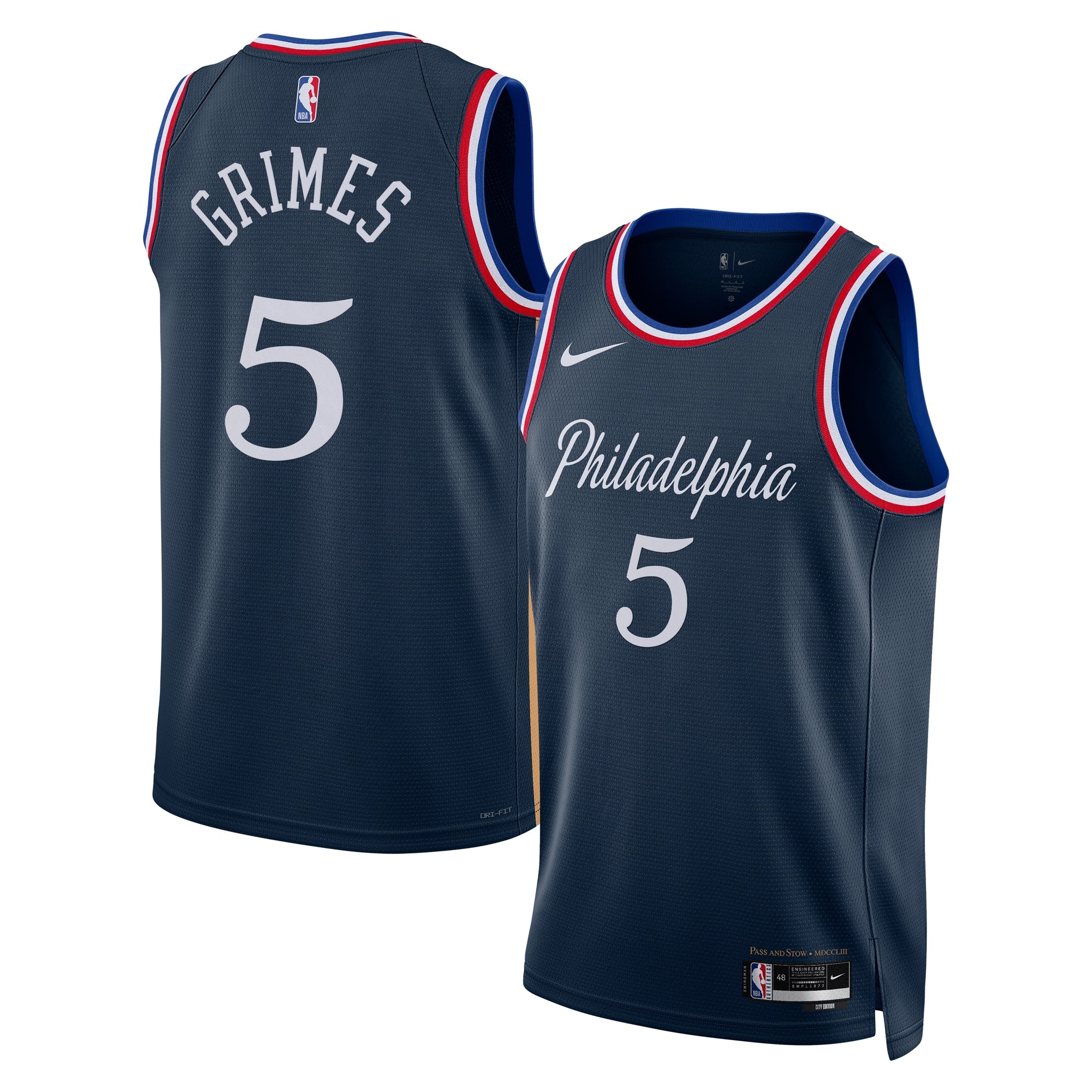Quentin Grimes Philadelphia 76ers 2025/26 City Edition Swingman Jersey - Navy - Unisex