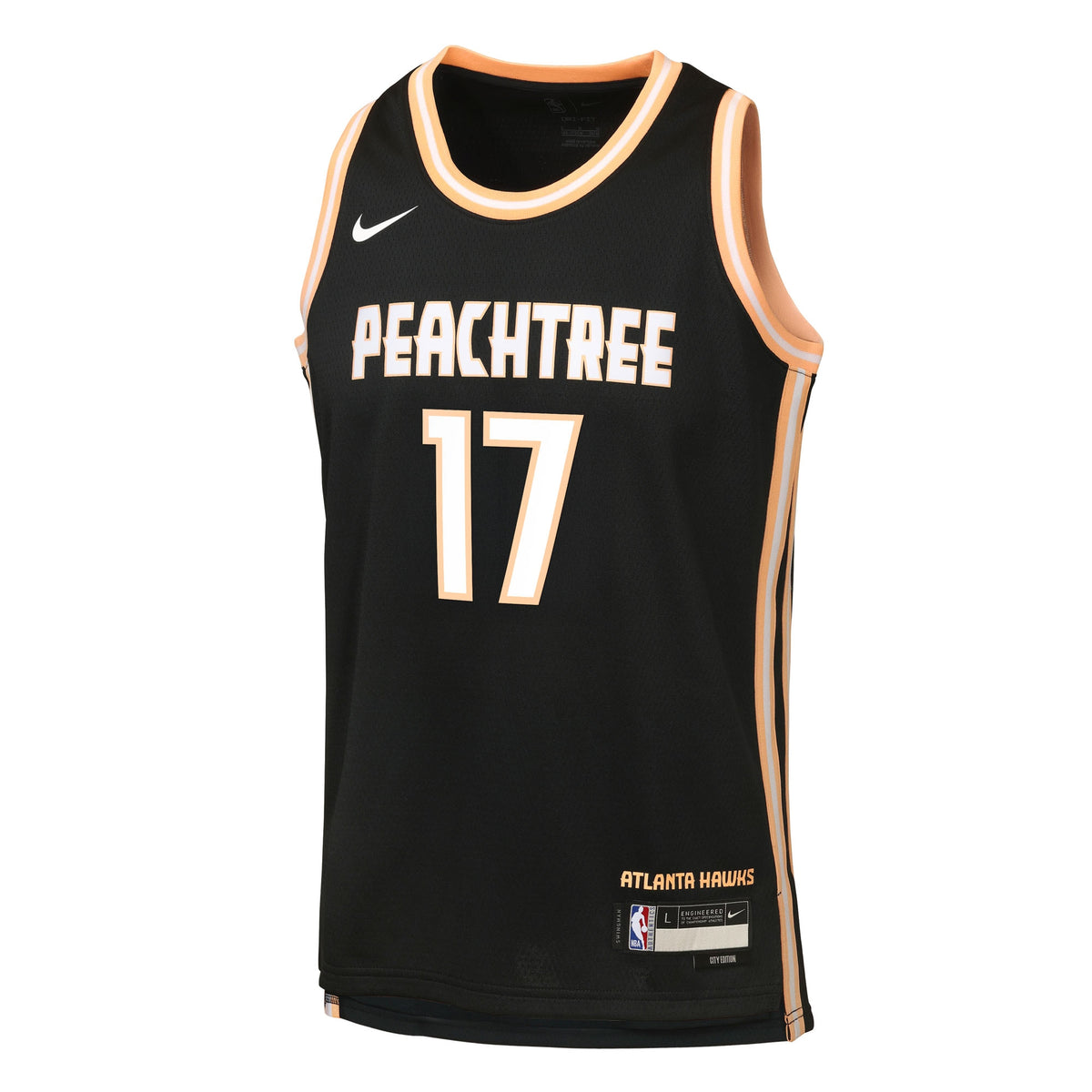 Onyeka Okongwu Atlanta Hawks 2025/26 City Edition Swingman Jersey - Black - Youth