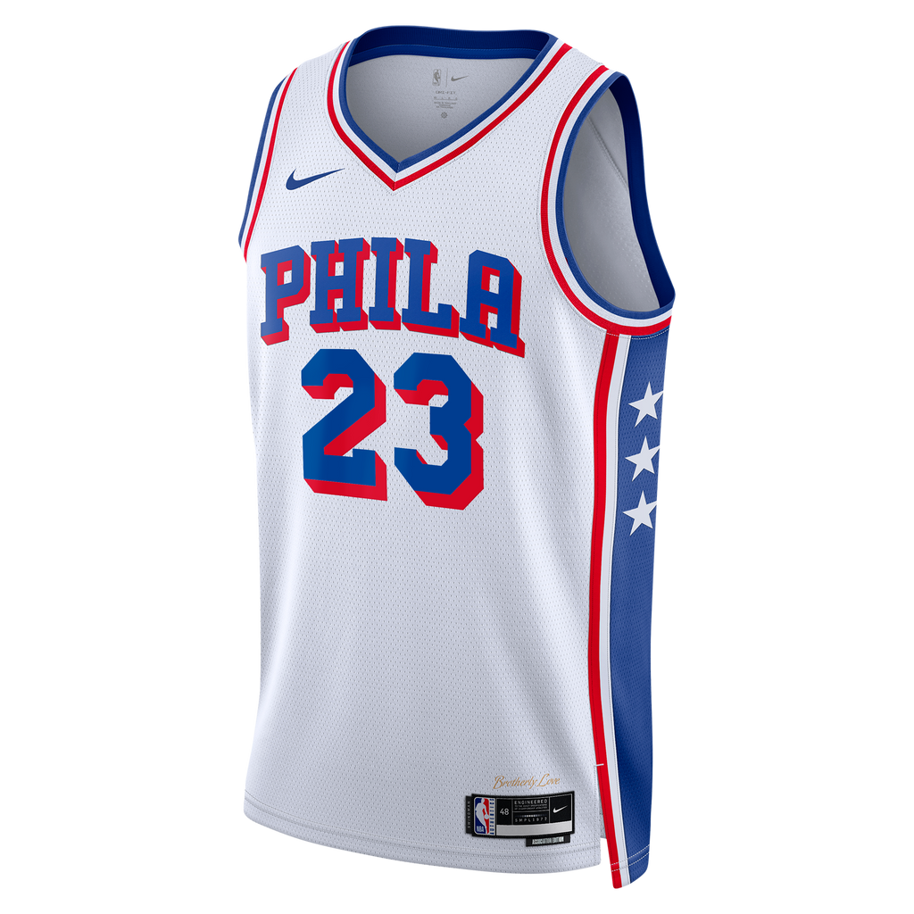 LeBron James Philadelphia 76ers Association Edition Swingman Jersey - White - Unisex