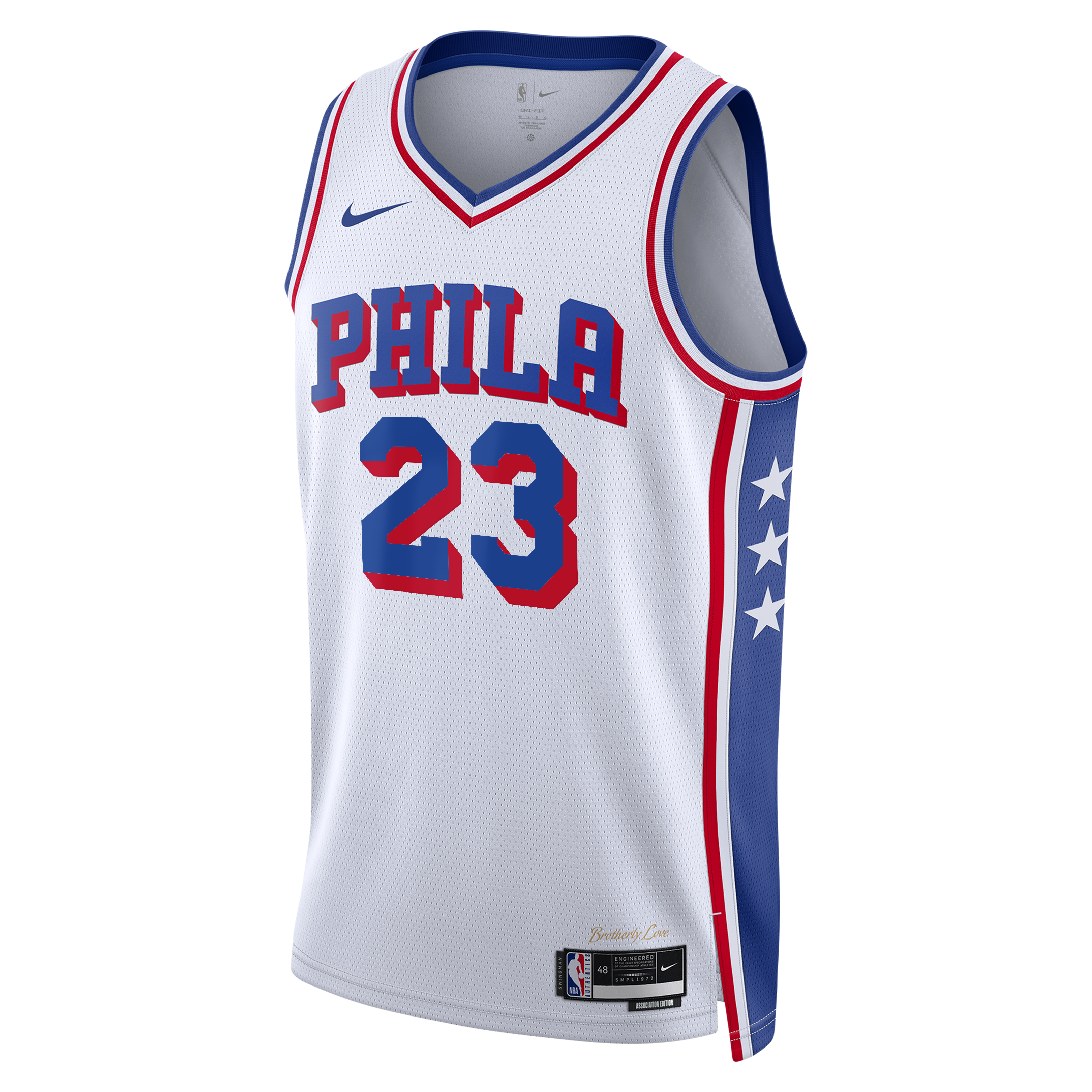 LeBron James Philadelphia 76ers Association Edition Swingman Jersey - White - Unisex