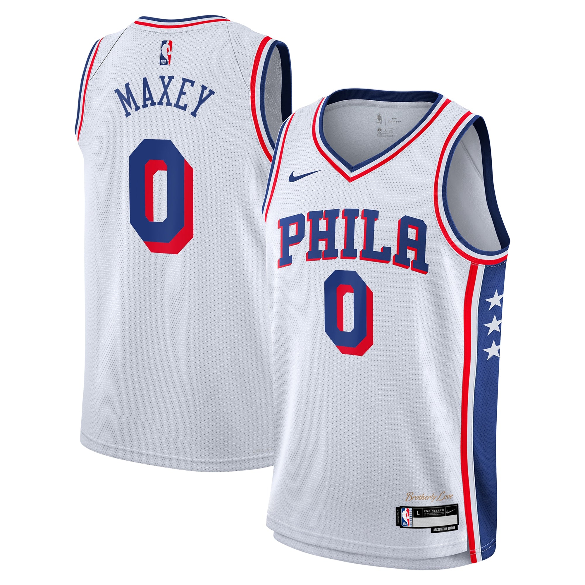 Tyrese Maxey Philadelphia 76ers Swingman Association Jersey - White - Youth