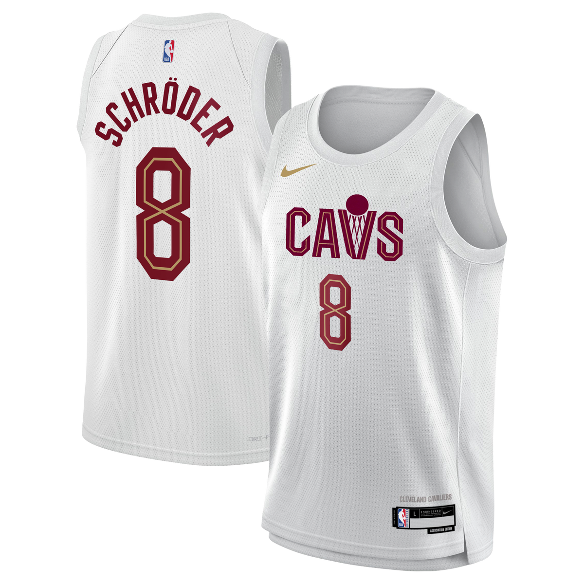 Dennis Schröder Cleveland Cavaliers Association Edition Swingman Jersey - White - Youth