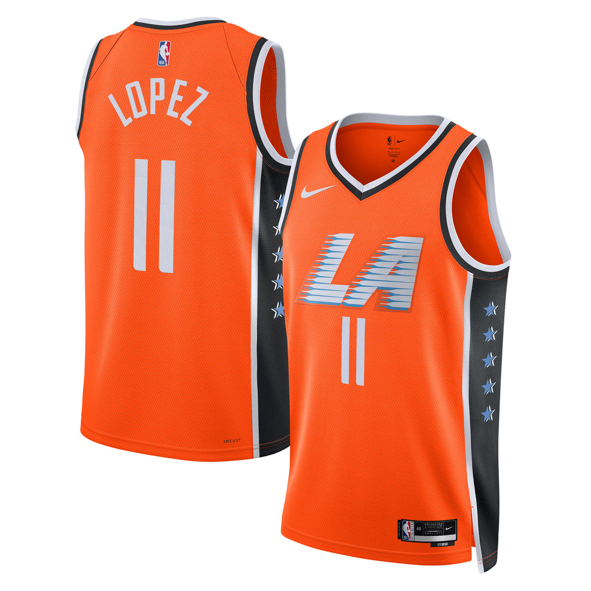Brook Lopez Los Angeles Clippers 2025/26 City Edition Swingman Jersey - Orange - Unisex
