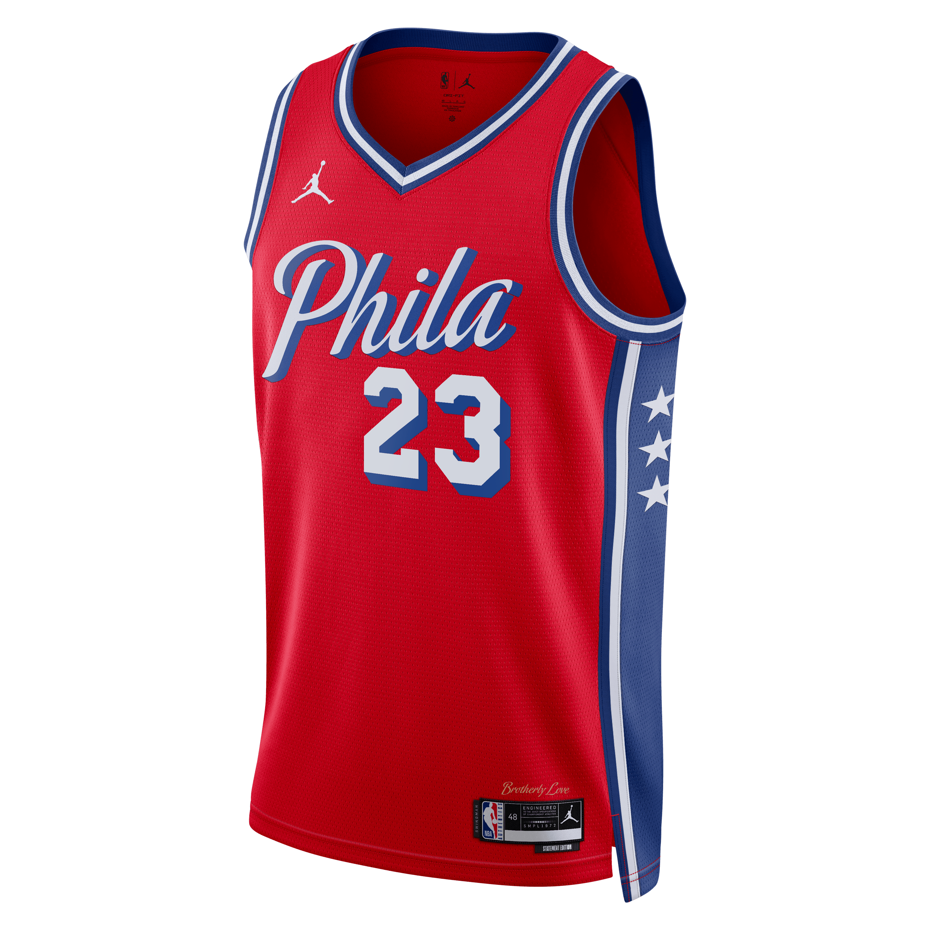 LeBron James Philadelphia 76ers Statement Edition Swingman Jersey - Red - Unisex