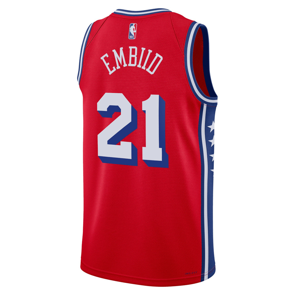 Joel Embiid Philadelphia 76ers Statement Edition Swingman Jersey - Red - Unisex