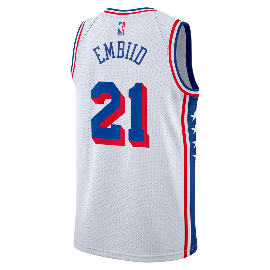 Joel Embiid Philadelphia 76ers Association Edition Swingman Jersey - White - Unisex