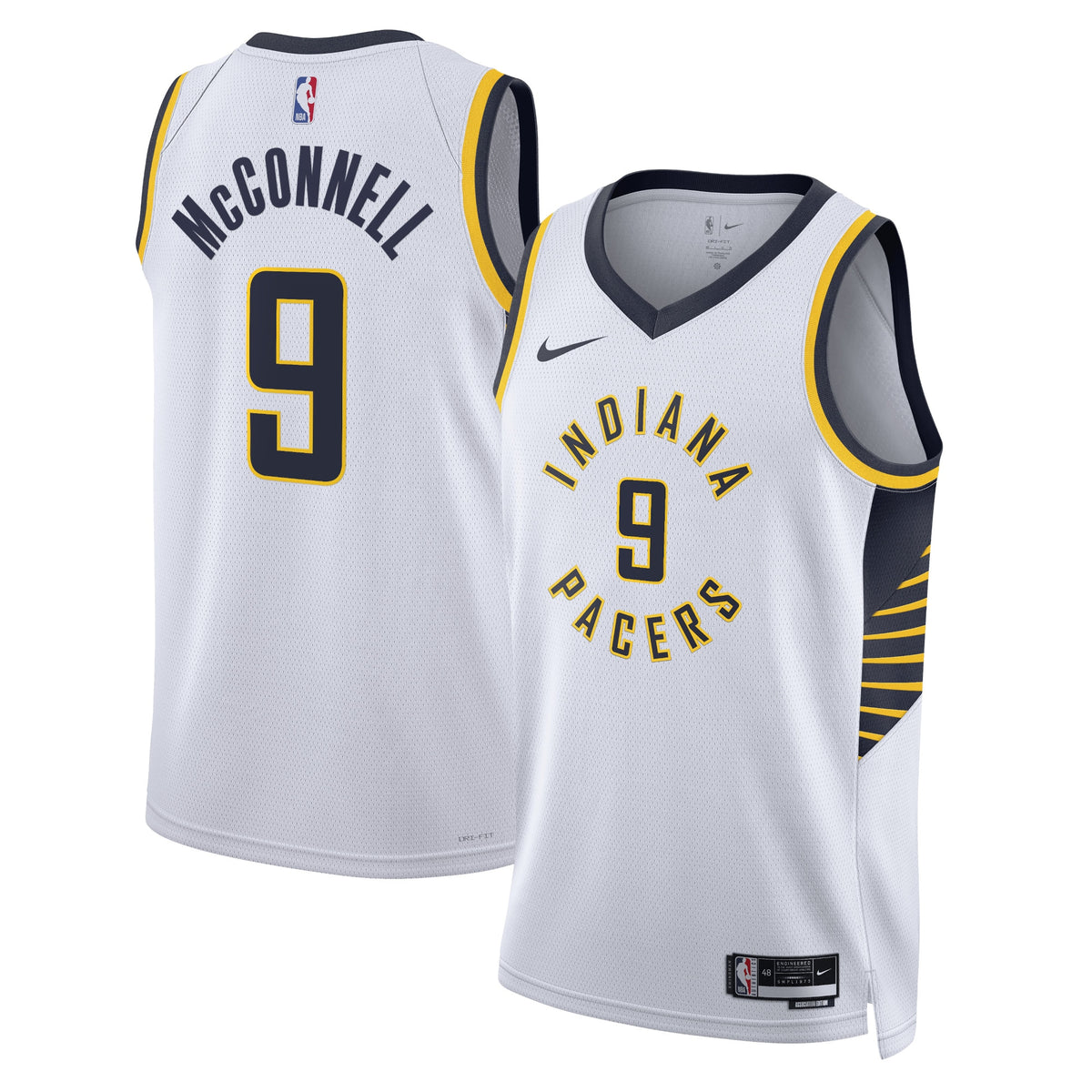 T.J. McConnell Indiana Pacers Association Edition Swingman Jersey - White - Unisex