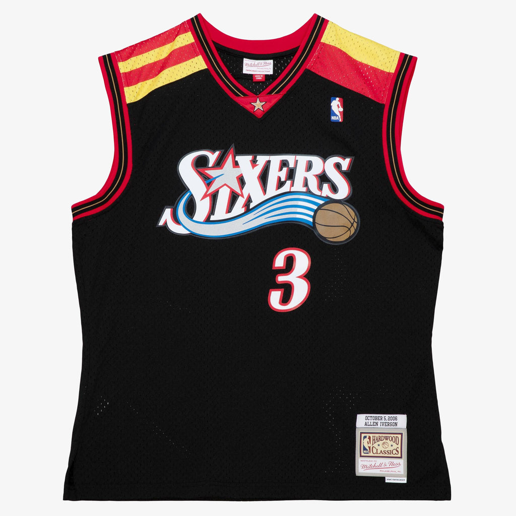 Allen Iverson Philadelphia 76ers 2006 Spain Authentic Alternate Jersey - Black
