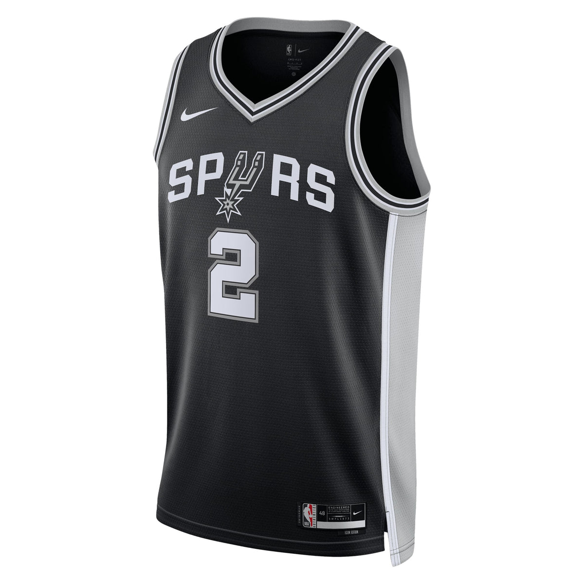 Dylan Harper San Antonio Spurs 2025 Icon Edition Swingman Jersey - Black - Unisex