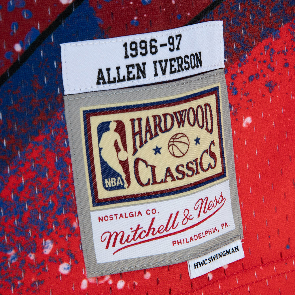 Allen Iverson Philadelphia 76ers 1996 Hyper Hoops Swingman Jersey - Scarlet