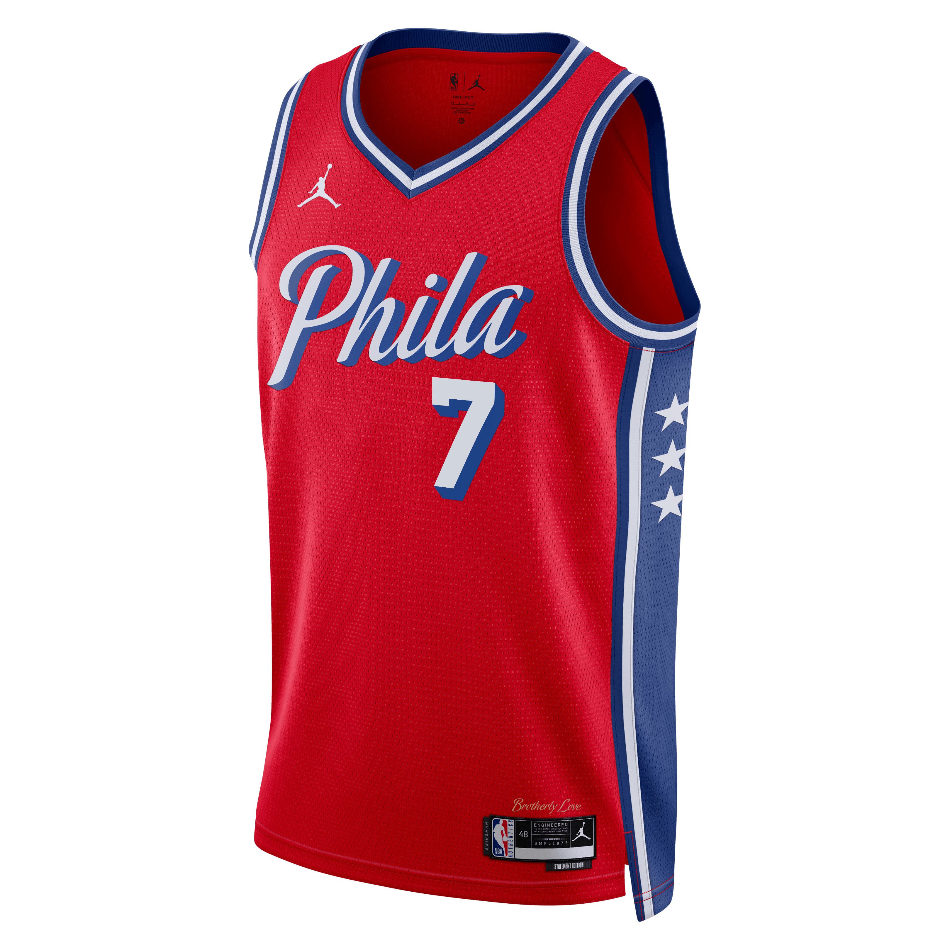 Jaylen Brown Philadelphia 76ers Statement Edition Swingman Jersey - Red - Unisex
