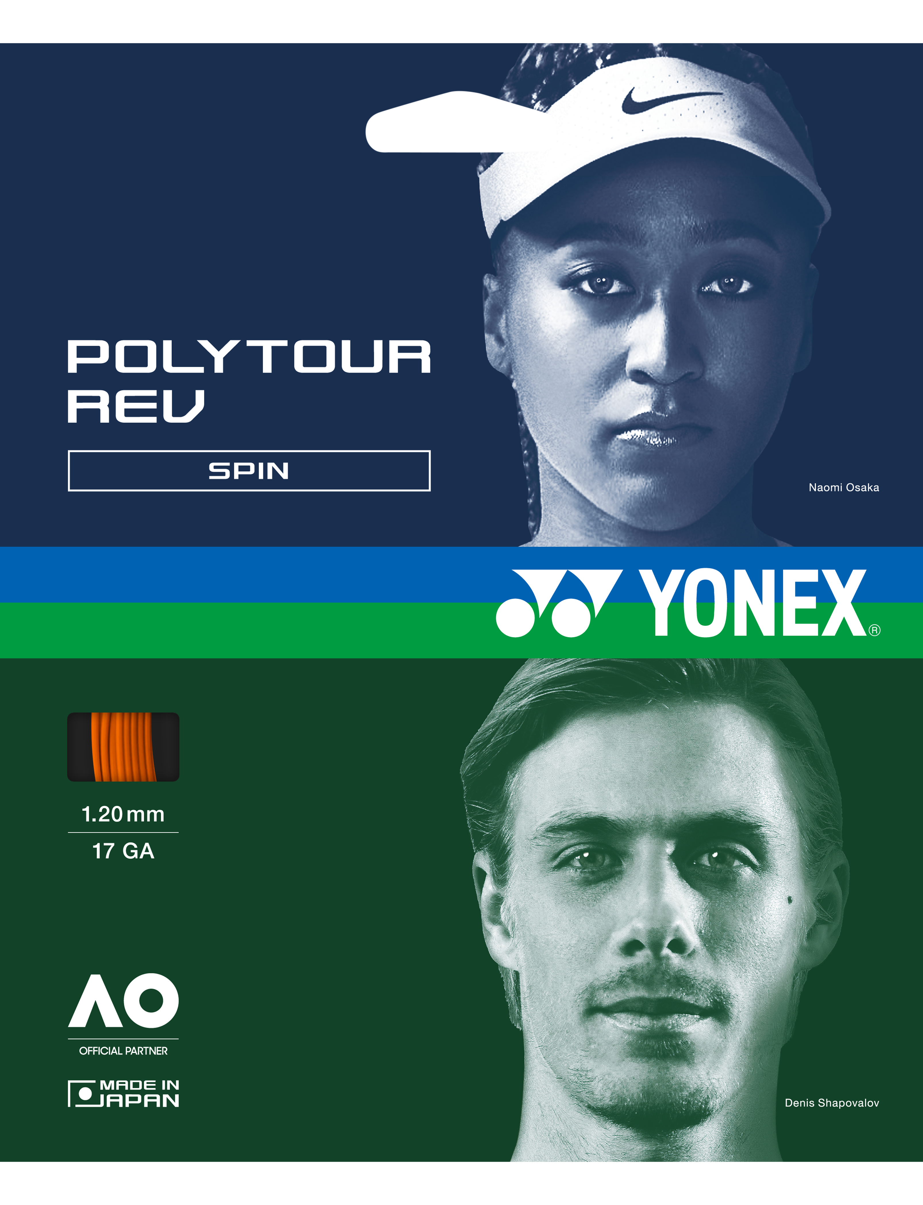 Yonex POLYTOUR REV 120 - SET