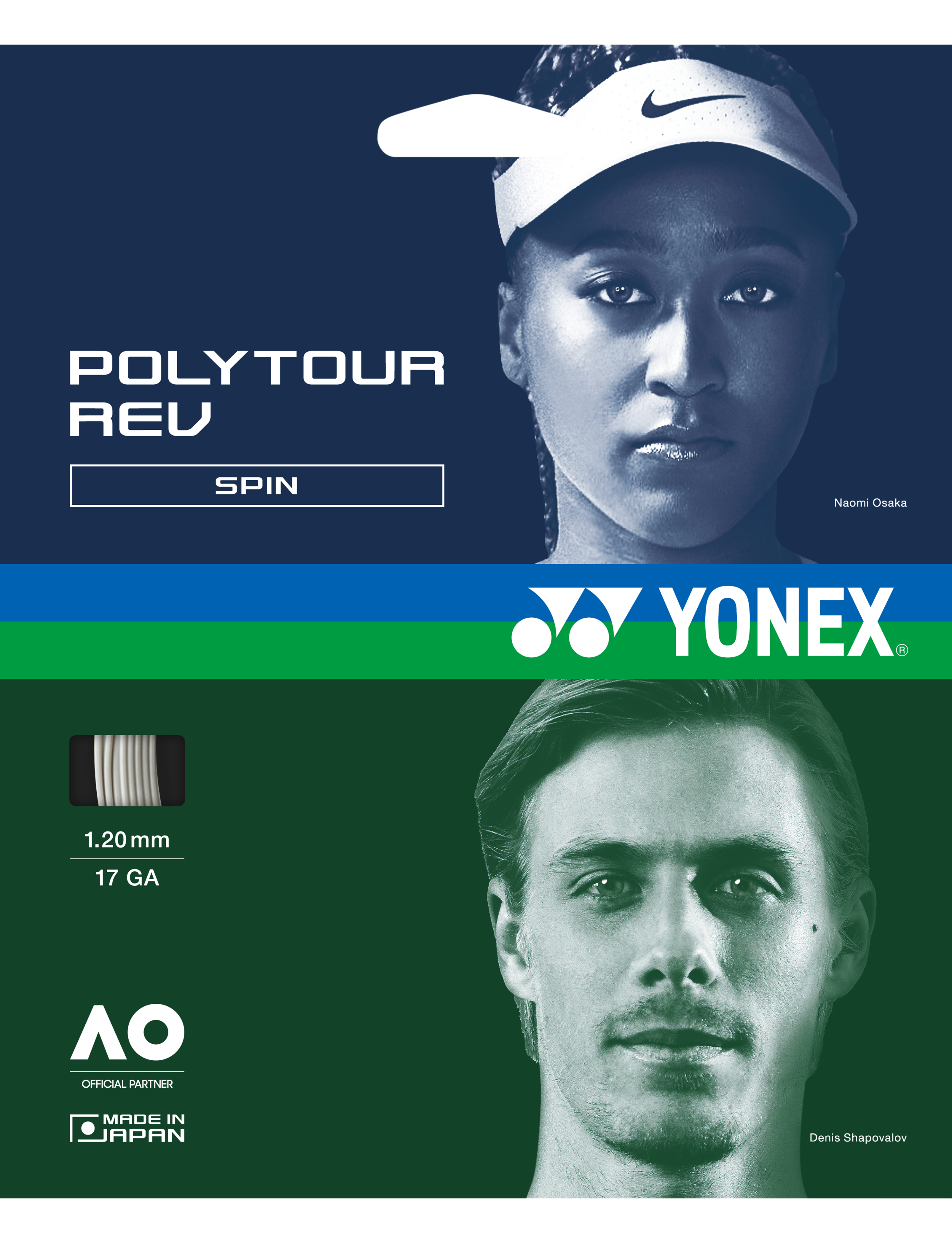 Yonex POLYTOUR REV 120 - SET