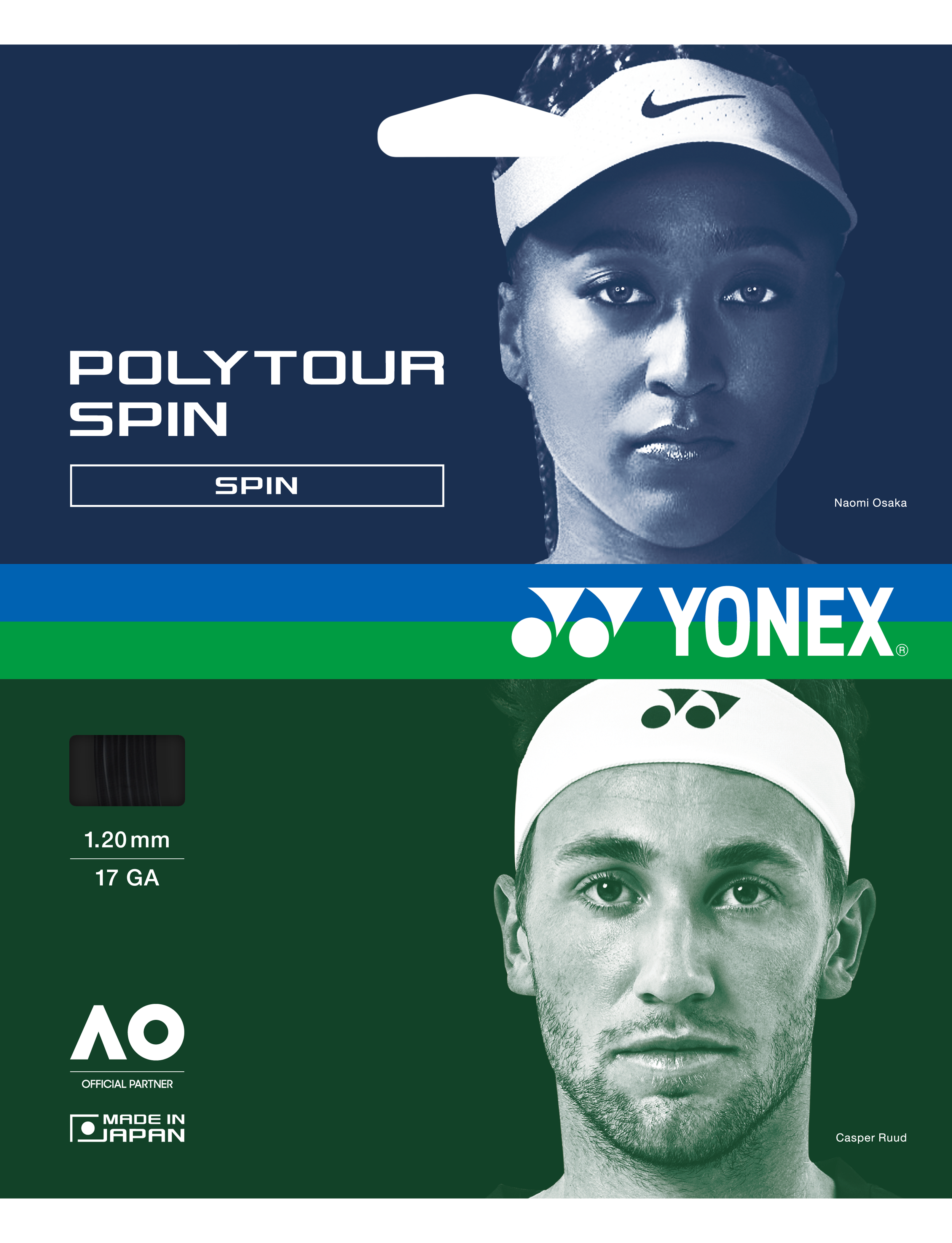 Yonex POLYTOUR SPIN 120 - SET