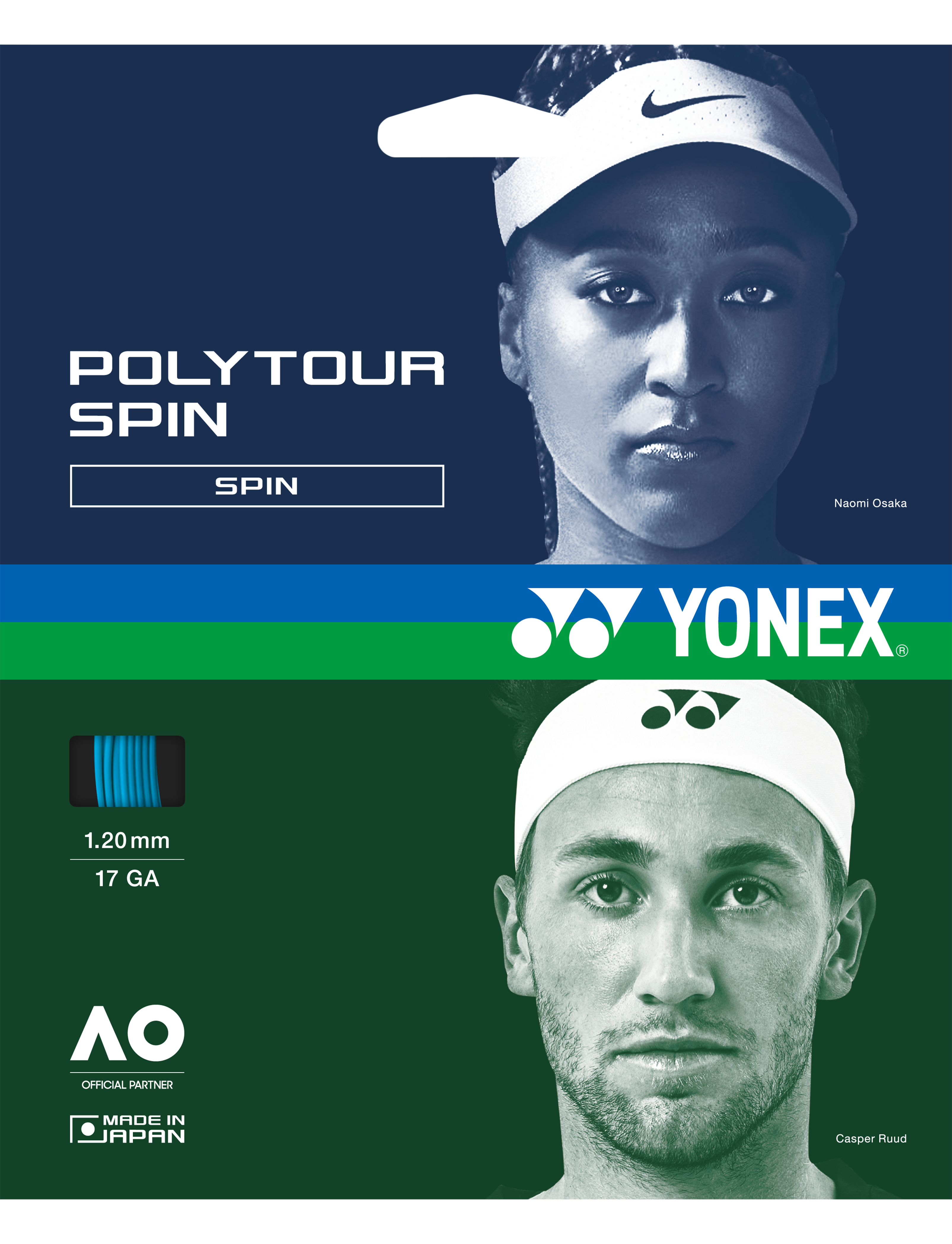 Yonex POLYTOUR SPIN 120 - SET