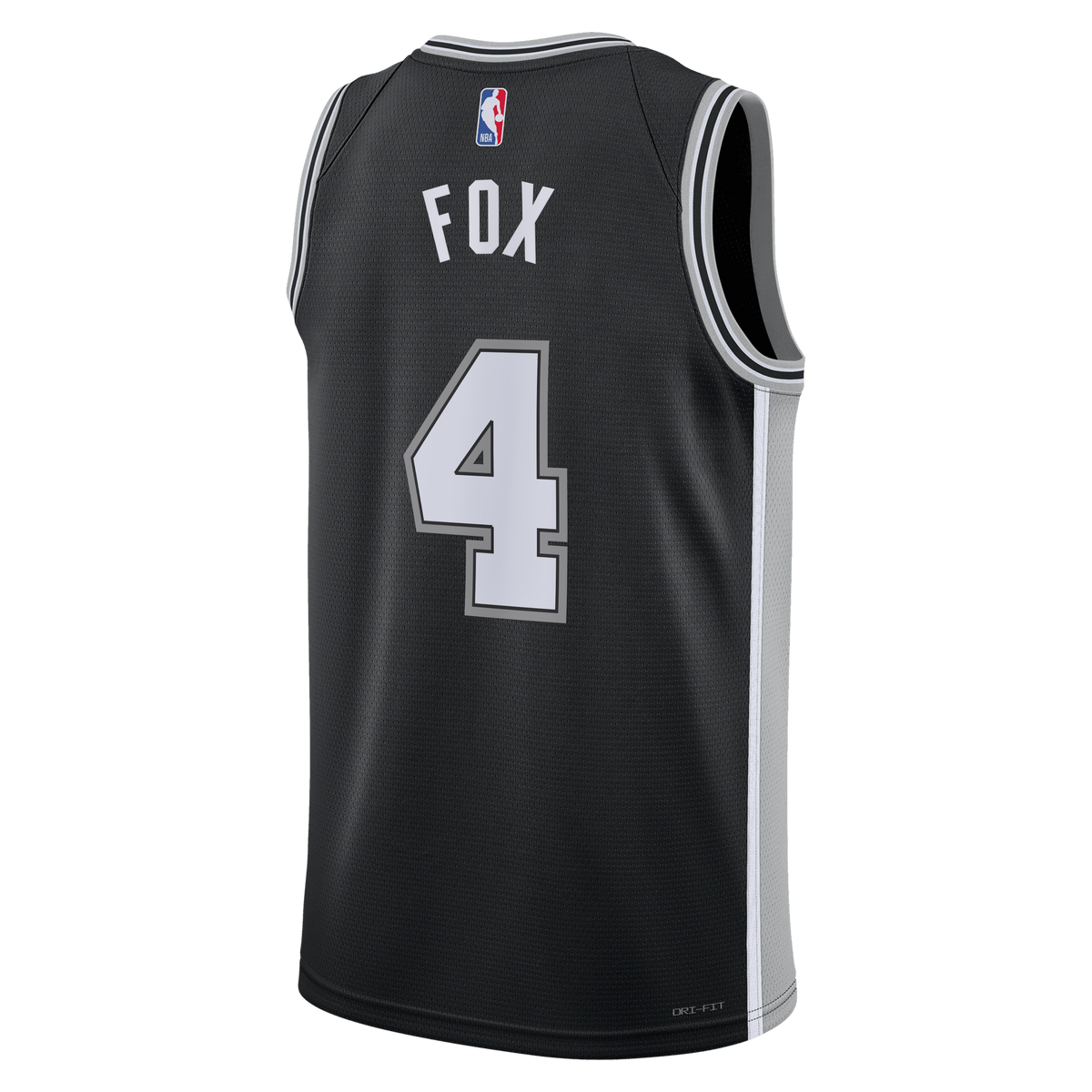 De'Aaron Fox San Antonio Spurs Icon Edition Swingman Jersey - Black - Unisex