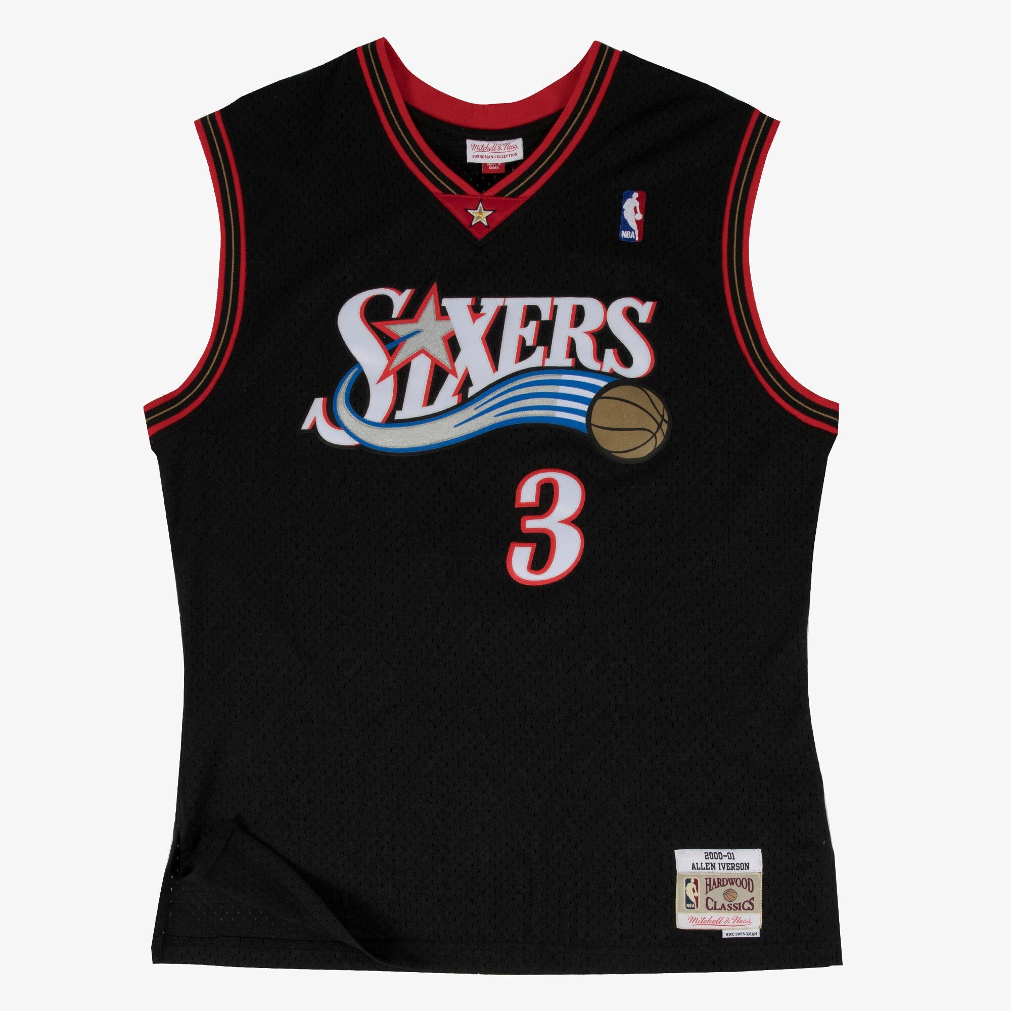 Allen Iverson Philadelphia 76ers 2000-01 Swingman Road Jersey