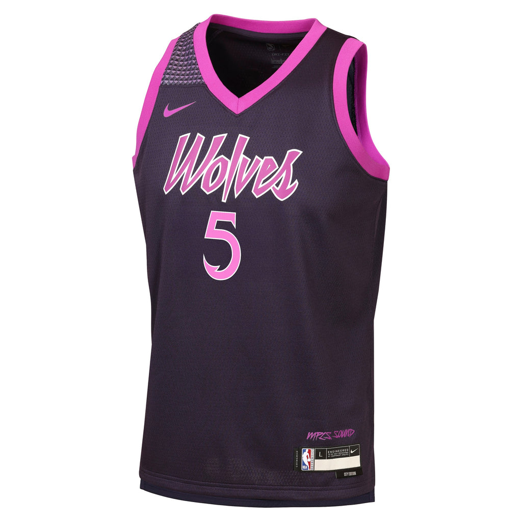 Anthony Edwards Minnesota Timberwolves 2025/26 City Edition Swingman Jersey - Black - Youth