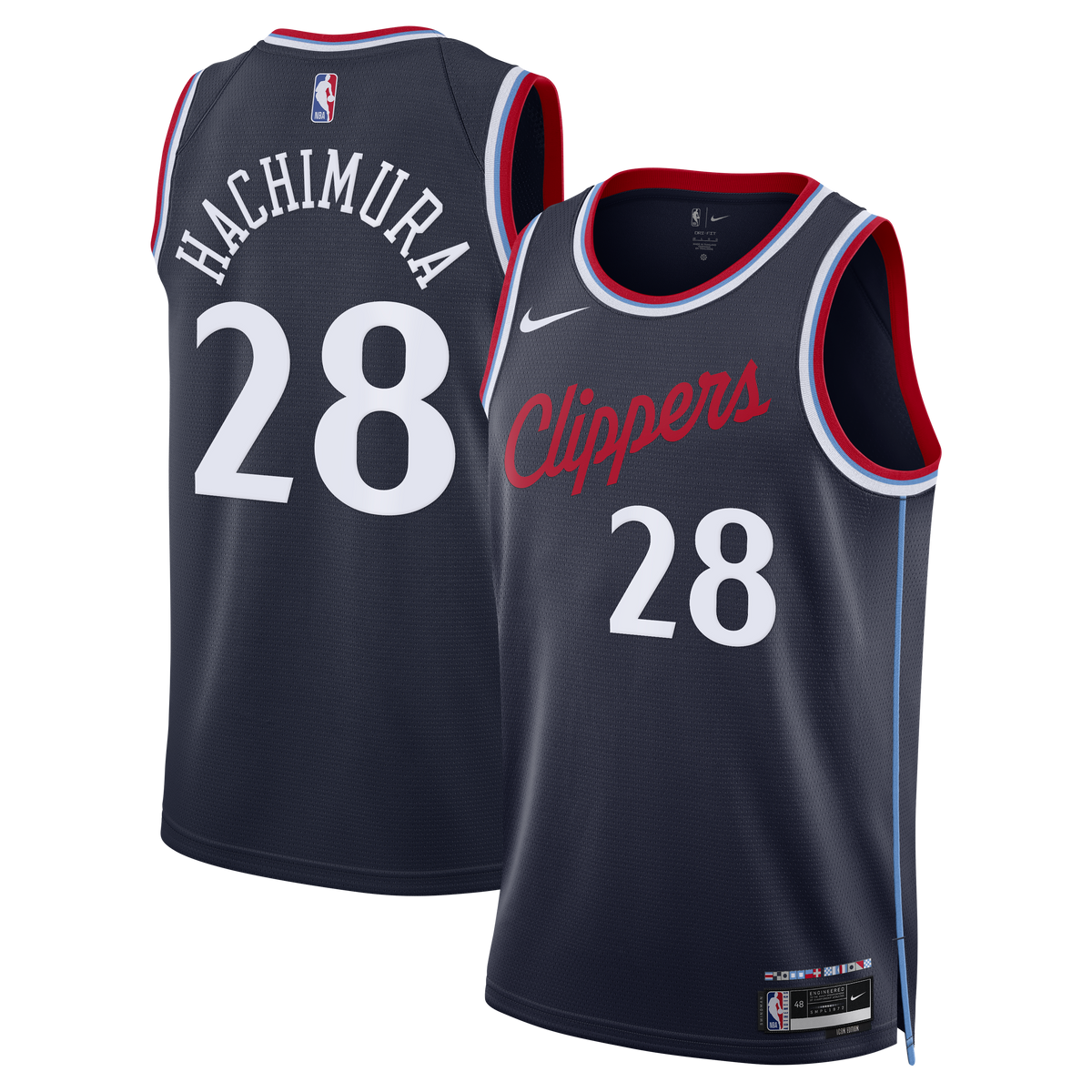 Rui Hachimura Los Angeles Clippers Icon Edition Replica Swingman Jersey - Navy - Youth