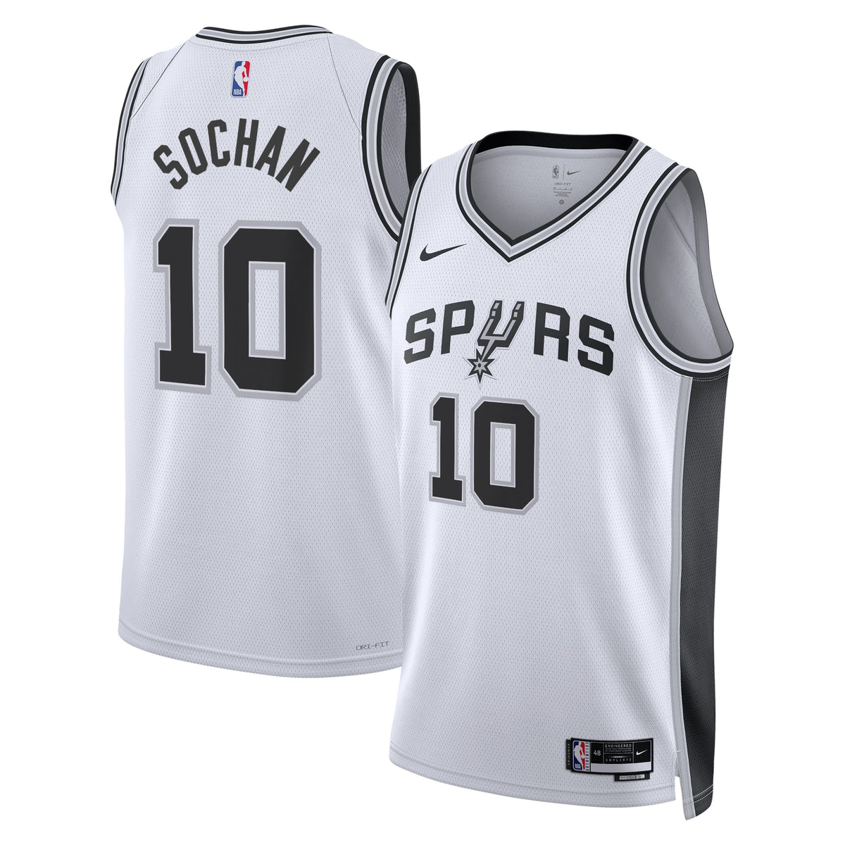 Jeremy Sochan San Antonio Spurs Association Edition Swingman Jersey - White - Unisex