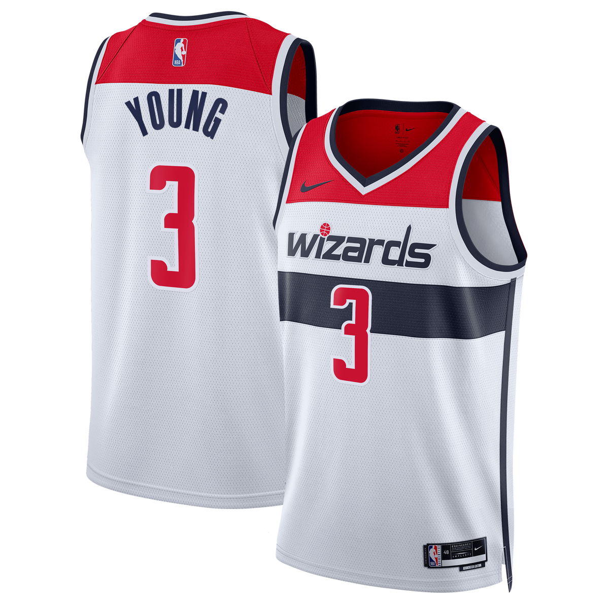 Trae Young Washington Wizards Association Edition Swingman Jersey - White - Unisex