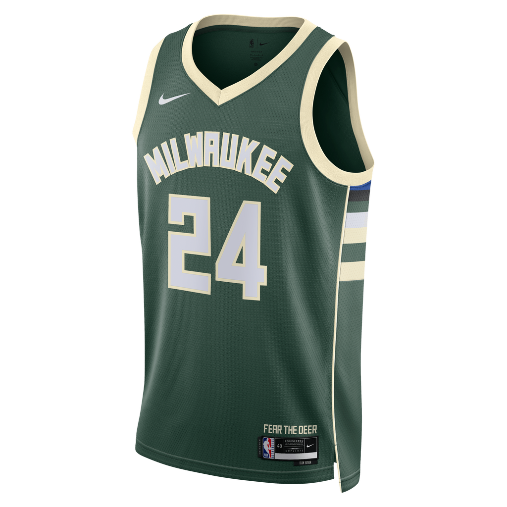 Jaime Jaquez Jr. Milwaukee Bucks Icon Edition Swingman Jersey - Hunter Green - Unisex