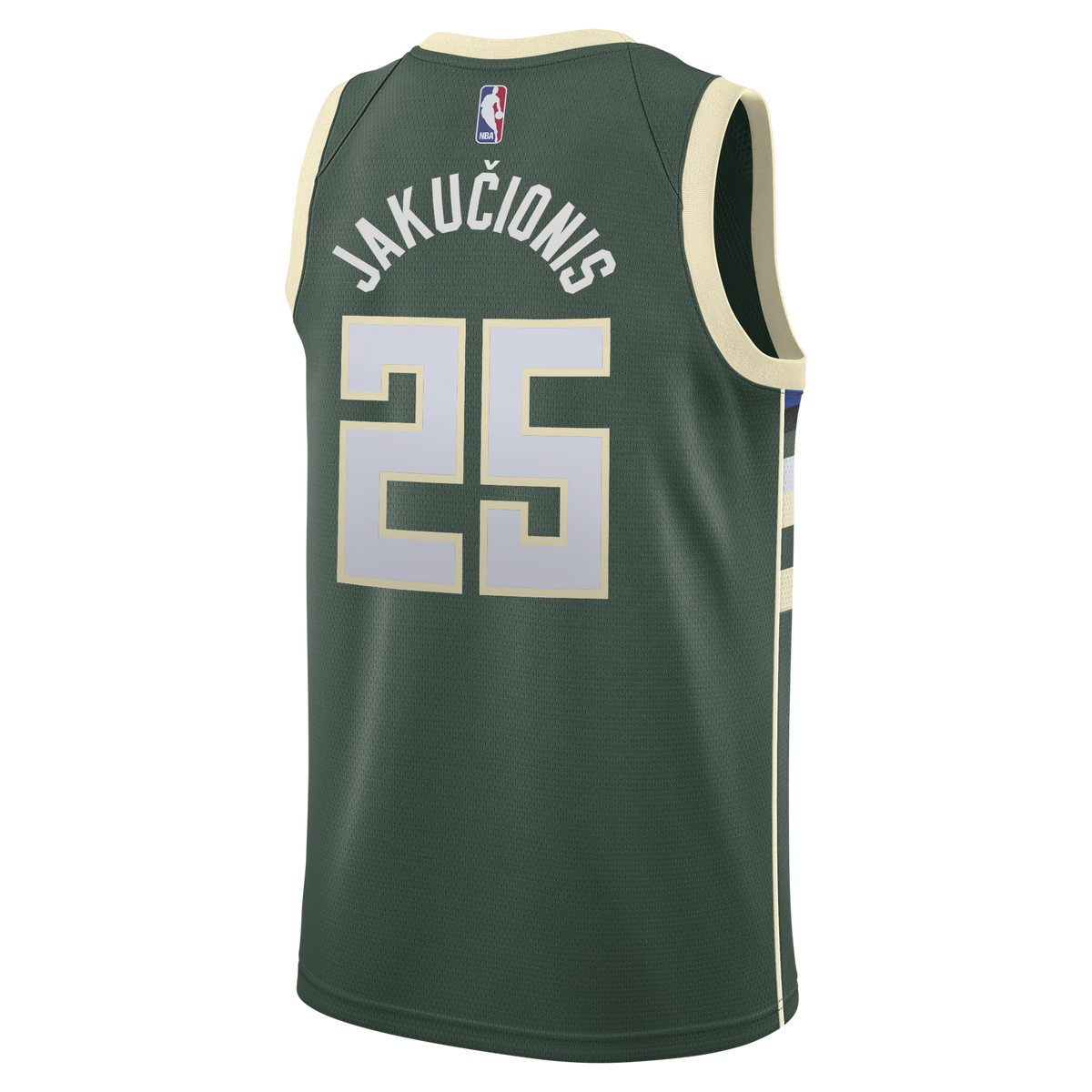 Kasparas Jakučionis Milwaukee Bucks Icon Edition Swingman Jersey - White - Youth