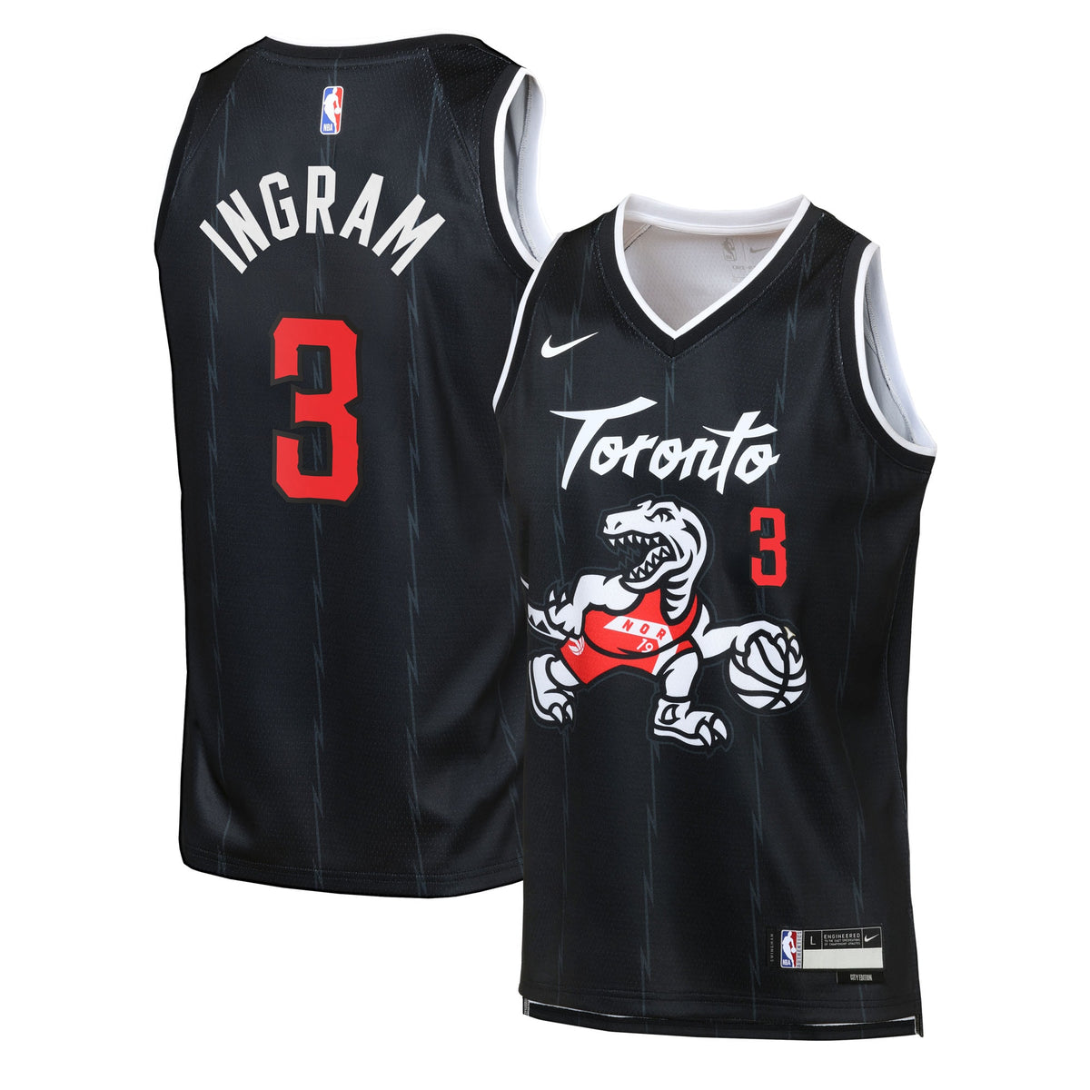 Brandon Ingram Toronto Raptors 2025/26 City Edition Swingman Jersey - Black - Youth