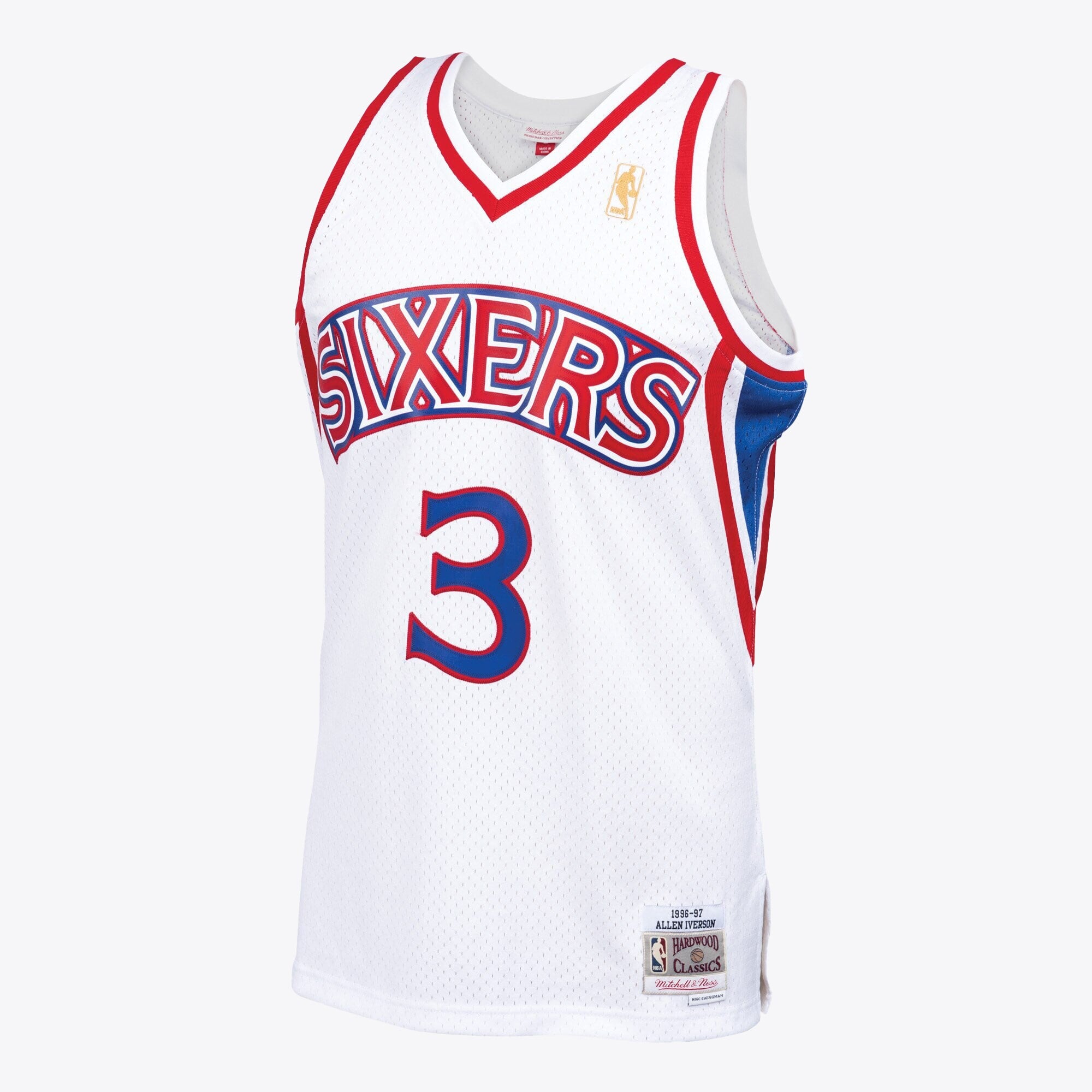Allen Iverson Philadelphia 76ers 1996 Swingman Jersey - White - Mens