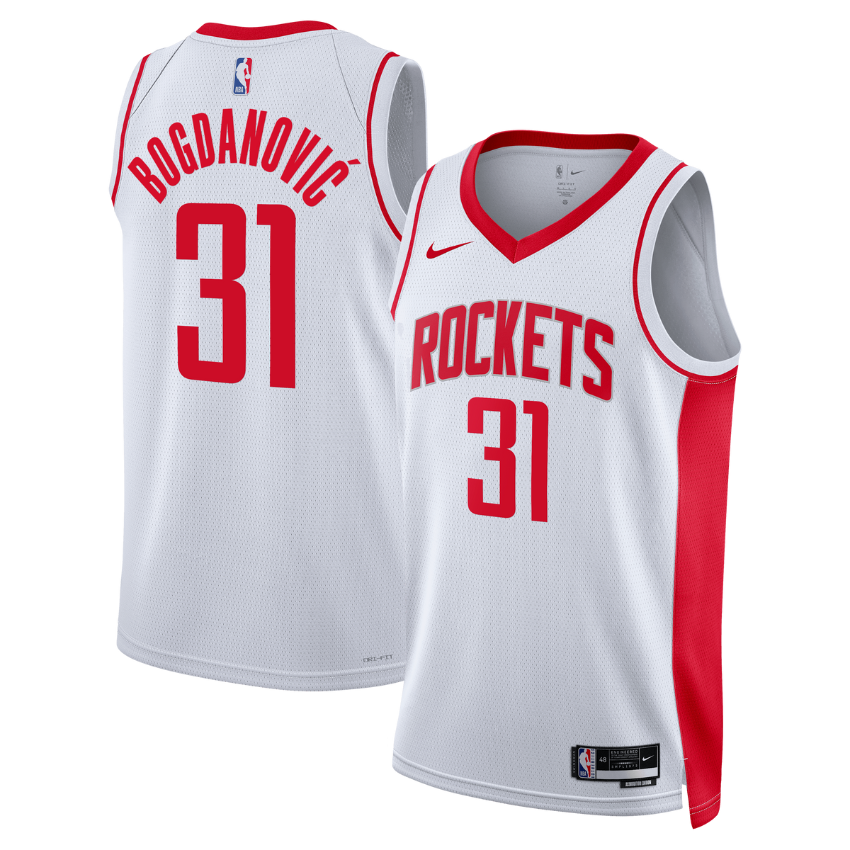 Bogdan Bogdanović Houston Rockets Association Edition Swingman Jersey - White - Unisex