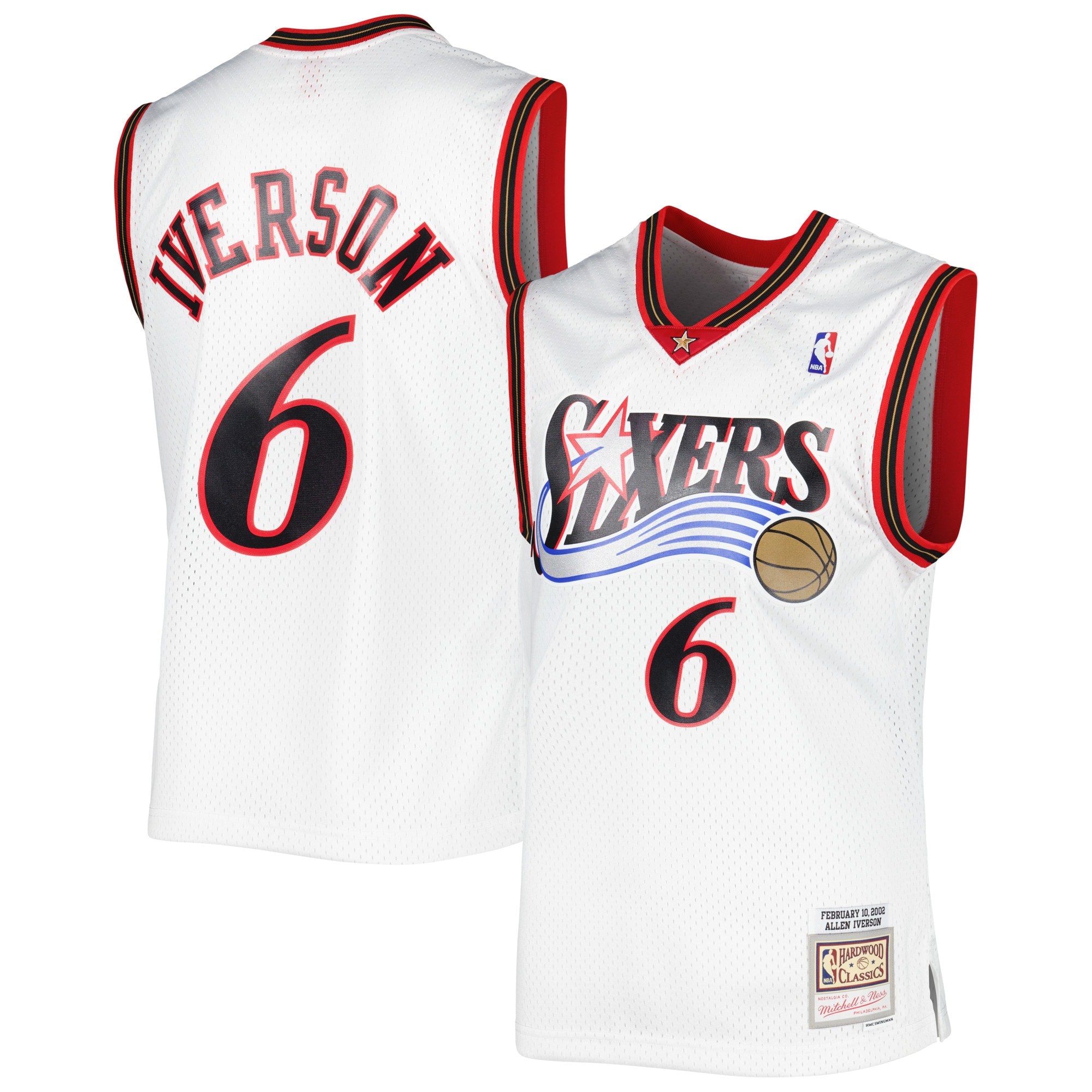 Allen Iverson Philadelphia 76ers 2002/03 Hardwood Classics Swingman Jersey - Mens