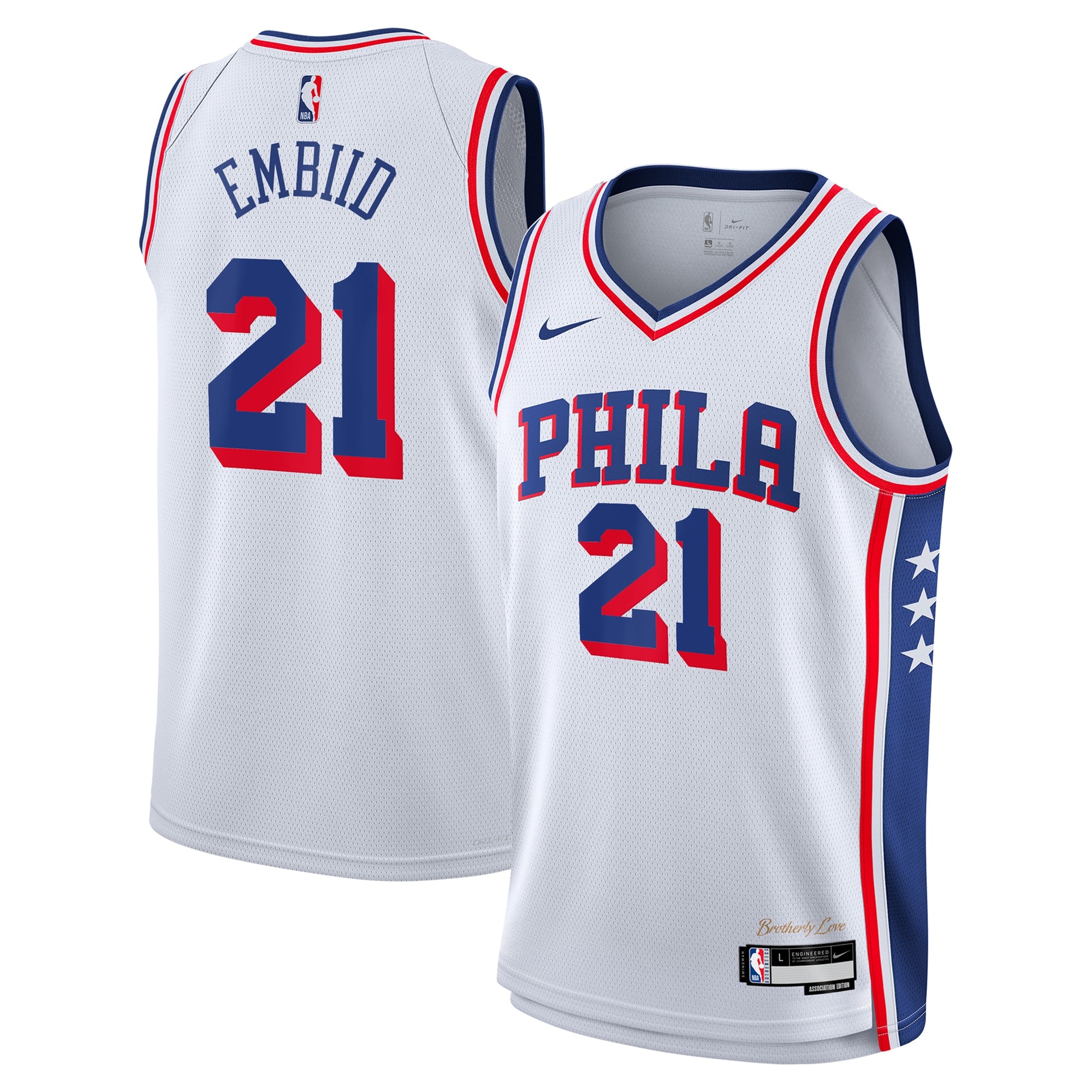 Joel Embiid Philadelphia 76ers Association Edition Swingman Jersey - White - Youth
